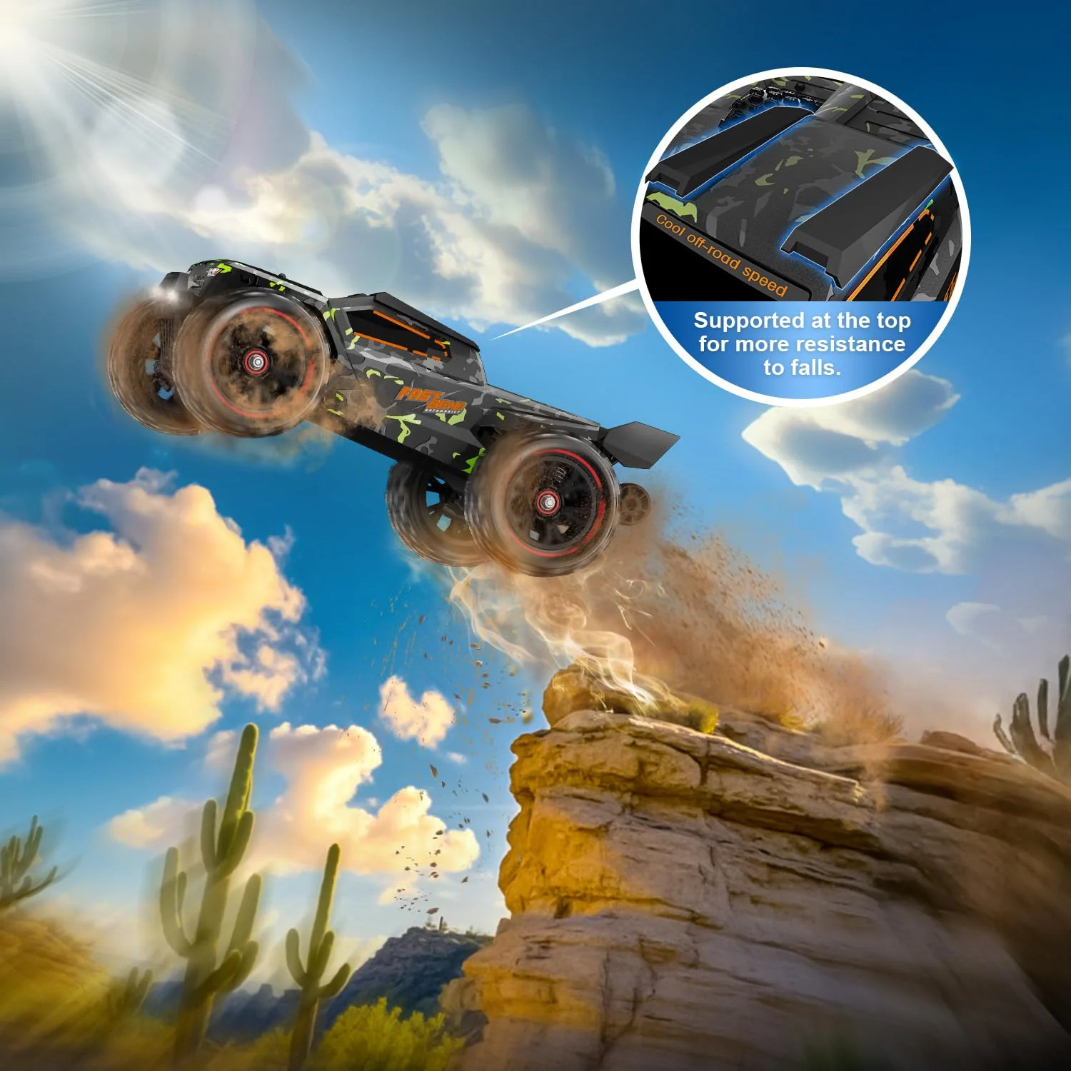 1/14 Brushless RC Cars for Adults Fast 50+ mph, RC Trucks 4x4 Offroad Waterproof, Electric Powered High Speed Remote Control Car, Fast Extreme All Terrain RC Truggy with 3S Battery for Snow Sand - Image 5
