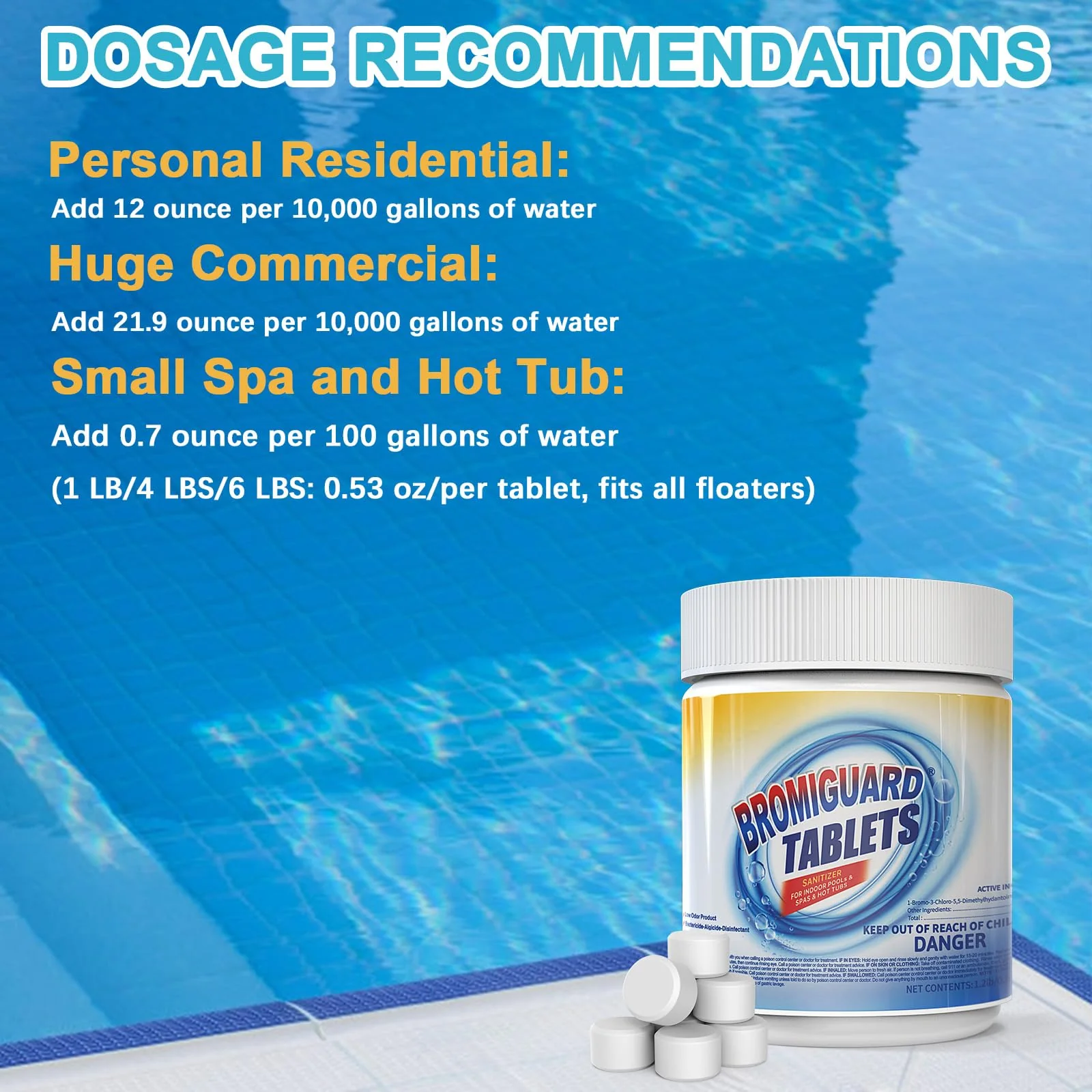 1.2LB Bromine Tablets for SPA Hot Tub, 1 inch Tablets, Hot Tub Bromine Tablets, Soft Water Feel, No Chlorine Odor, Great Chlorine Alternative - Image 5
