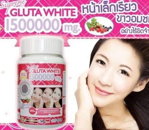 1 Bottle X 30 Softgels Supreme Gluta White 1500000mg. Super Whitening Glutathione Anti - Aging. (Supreme Whitening Skin Boost up Collagen Remove Dark Spot and Scar Tighten Pore Healthy Skin and Hair) - Image 2