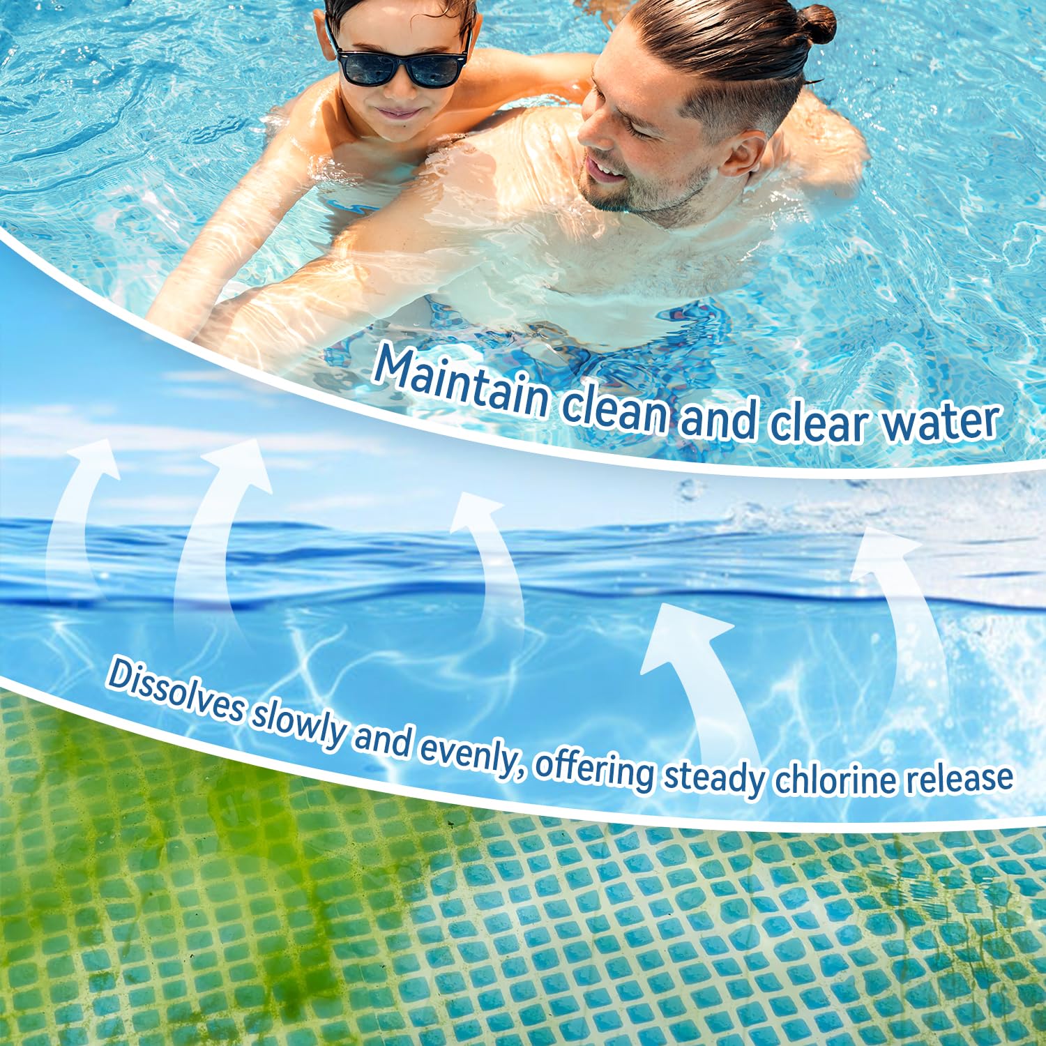 1 Inch Chlorine Tablets for Pools & Spas, 5 LB – Slow Dissolving Stabilized Trichlor Tabs with 90% Available Chlorine for Hot Tubs, Above-Ground & In-Ground Pools - Image 3