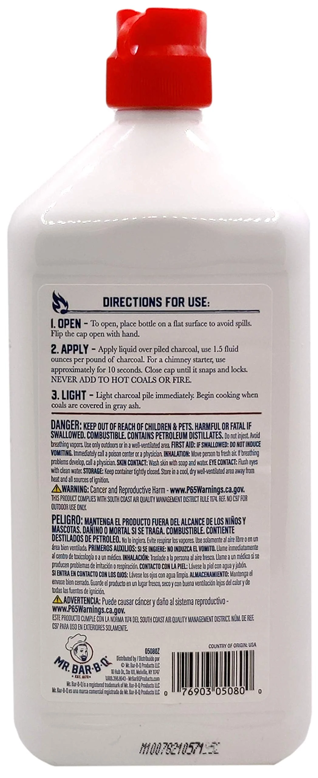 1 Quart Lighter Fuel Bottle, Clean Burning & Fast Lighting Lighters, Charcoal Lighter Fluid, Low Odor Perfect Fire Starter for Outdoor Charcoal, Wood Fires, Bonfires, Camping, Grilling by Mr. Bar-B-Q - Image 5
