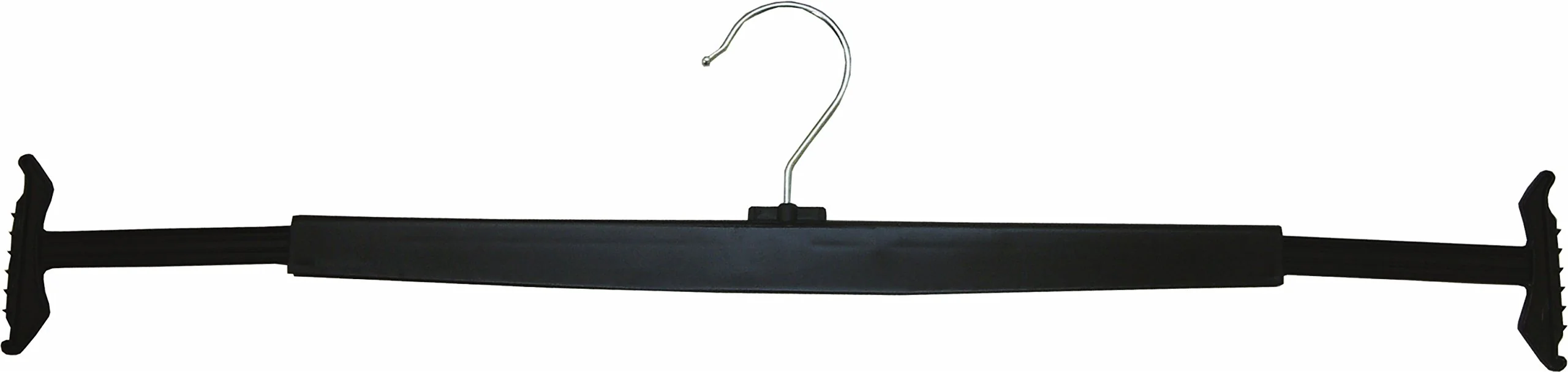 10 Black Plastic Expandable Spring Coat Hangers for Trousers & Skirts Hanger - Image 2