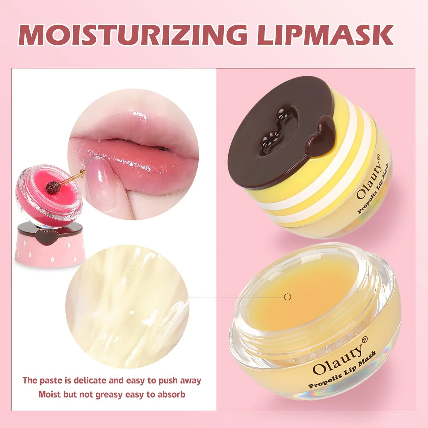10 PCS Bee Lip Balm Honey Pot, Strawberry, Watermelon, Apple Lime, Cherry, Mint, Coconut, Aloe, Grapes & Peach Flavors, Honey Lip Balm Bulk, Moisturizing Lip Mask Overnight, Mothers Day Gifts - Image 7