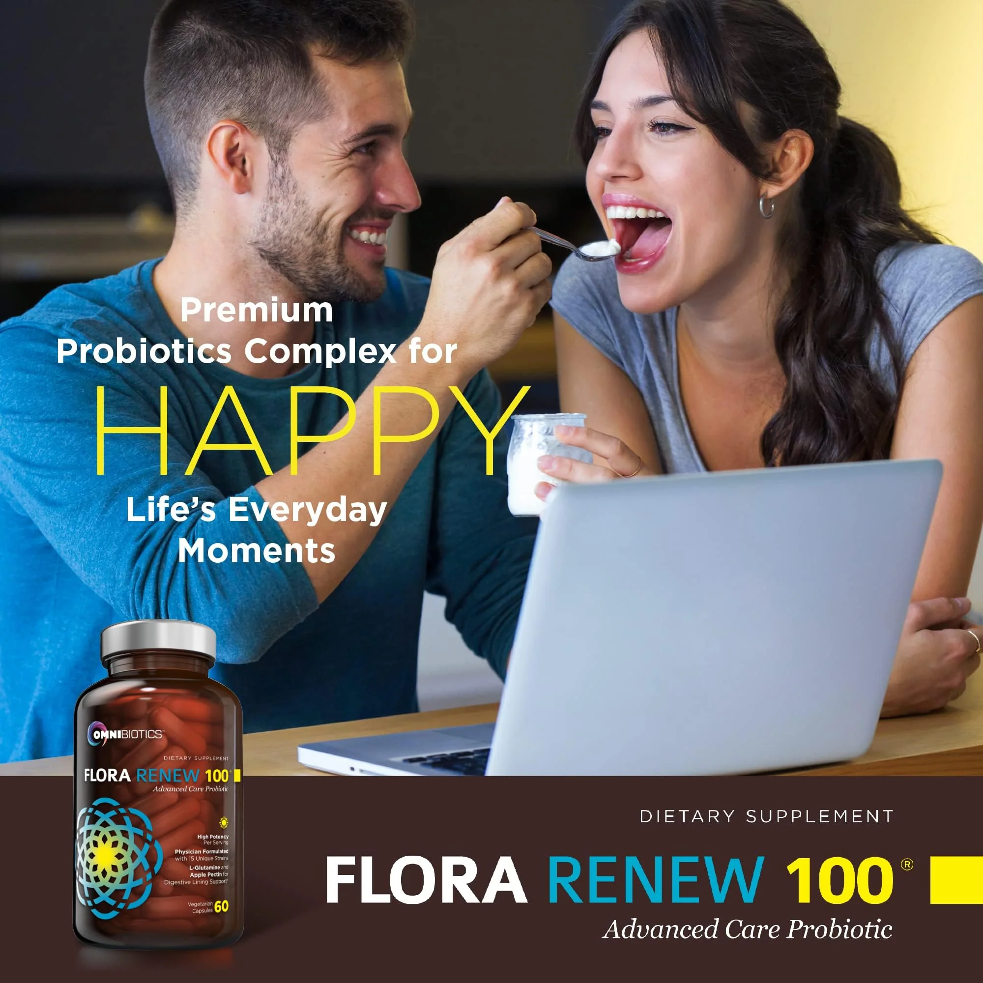 100 Billion Probiotics - 15-Strain Probiotic for Women & Men, DRCaps Delayed Release, Prebiotics, L-Glutamine, Apple Pectin, Gut Lining Support, Shelf Stable, Non-GMO, 60 Vegan Capsules for Adults - Image 4