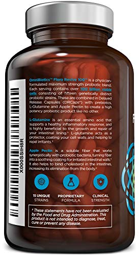 100 Billion Probiotics - 15-Strain Probiotic for Women & Men, DRCaps Delayed Release, Prebiotics, L-Glutamine, Apple Pectin, Gut Lining Support, Shelf Stable, Non-GMO, 60 Vegan Capsules for Adults - Image 7