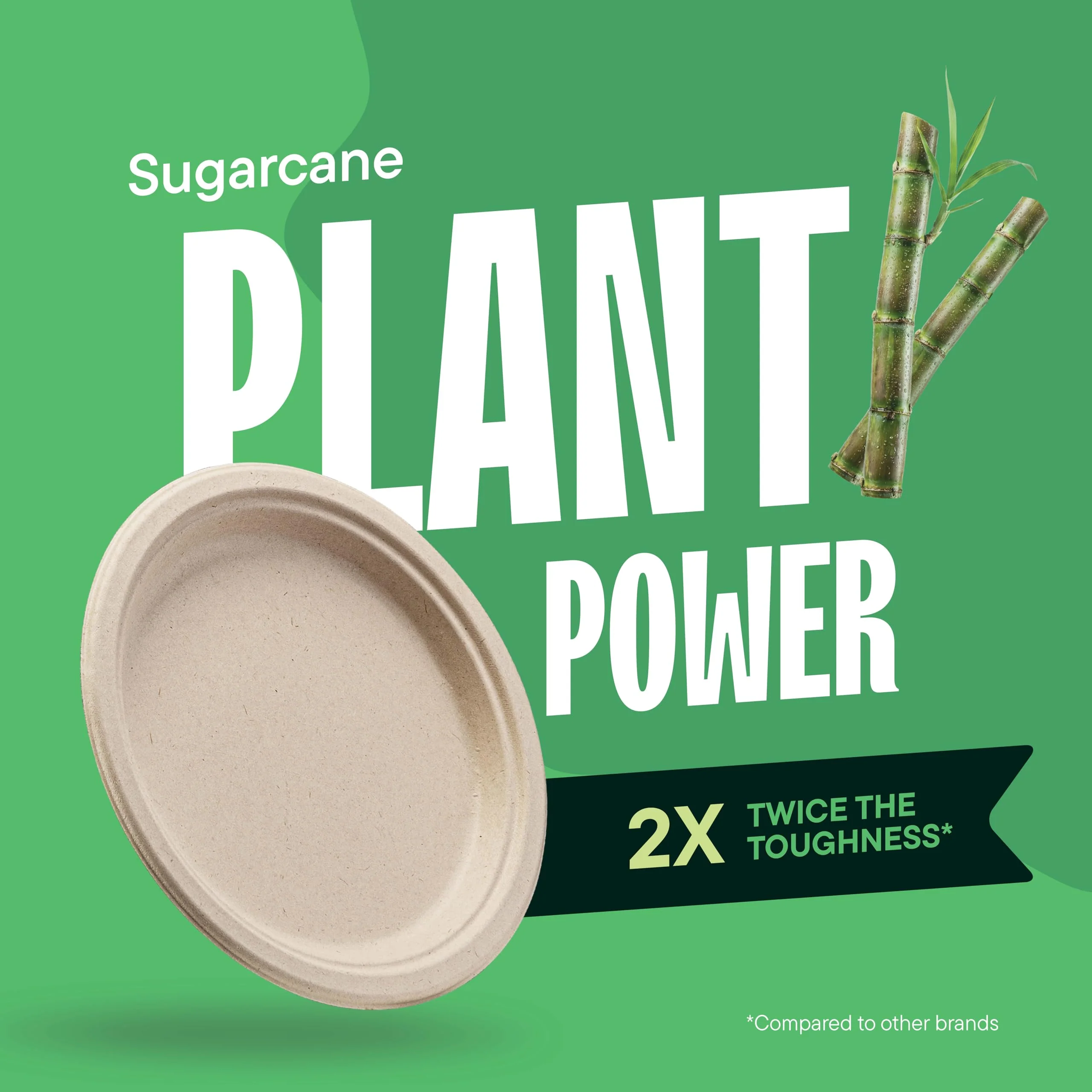 100% Compostable Paper Plates, Heavy Duty Disposable Plates [125-Pack] 9 Inch Plates - Eco-Friendly, Biodegradable Sugarcane Bagasse, Natural Unbleached Brown 9" Dinner Paper Plate Disposable - Image 5