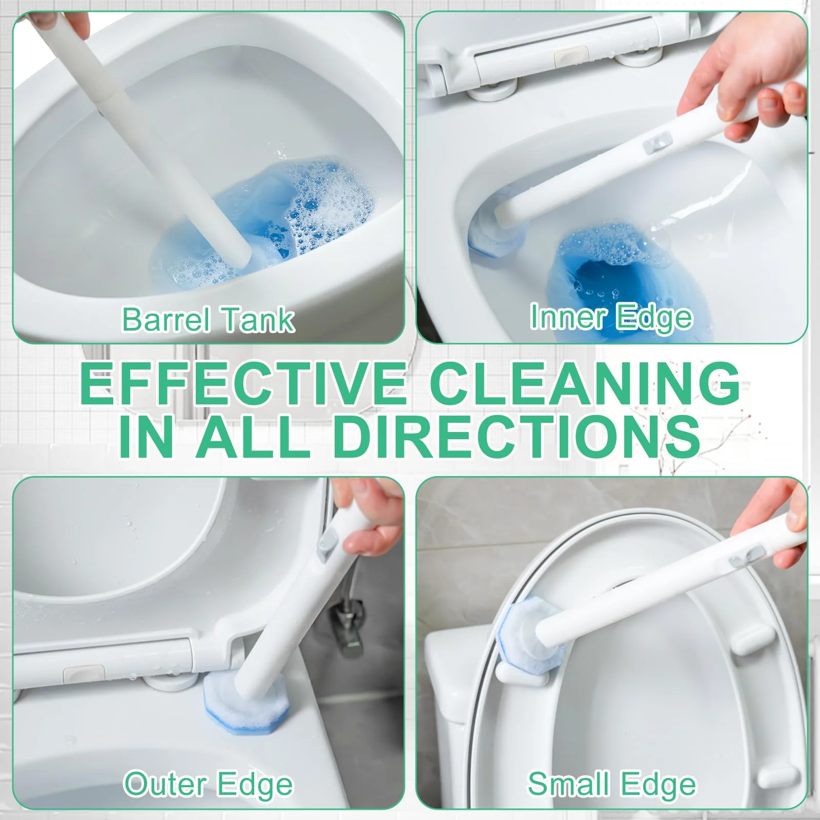 100 Count Toilet Wand Refills for Clorox, Disposable Toilet Brush Compatible with Clorox ToiletWand Cleaning System, Upgrade Fiber Bowl Cleaner Brush for Closestool Cleaning - Image 5
