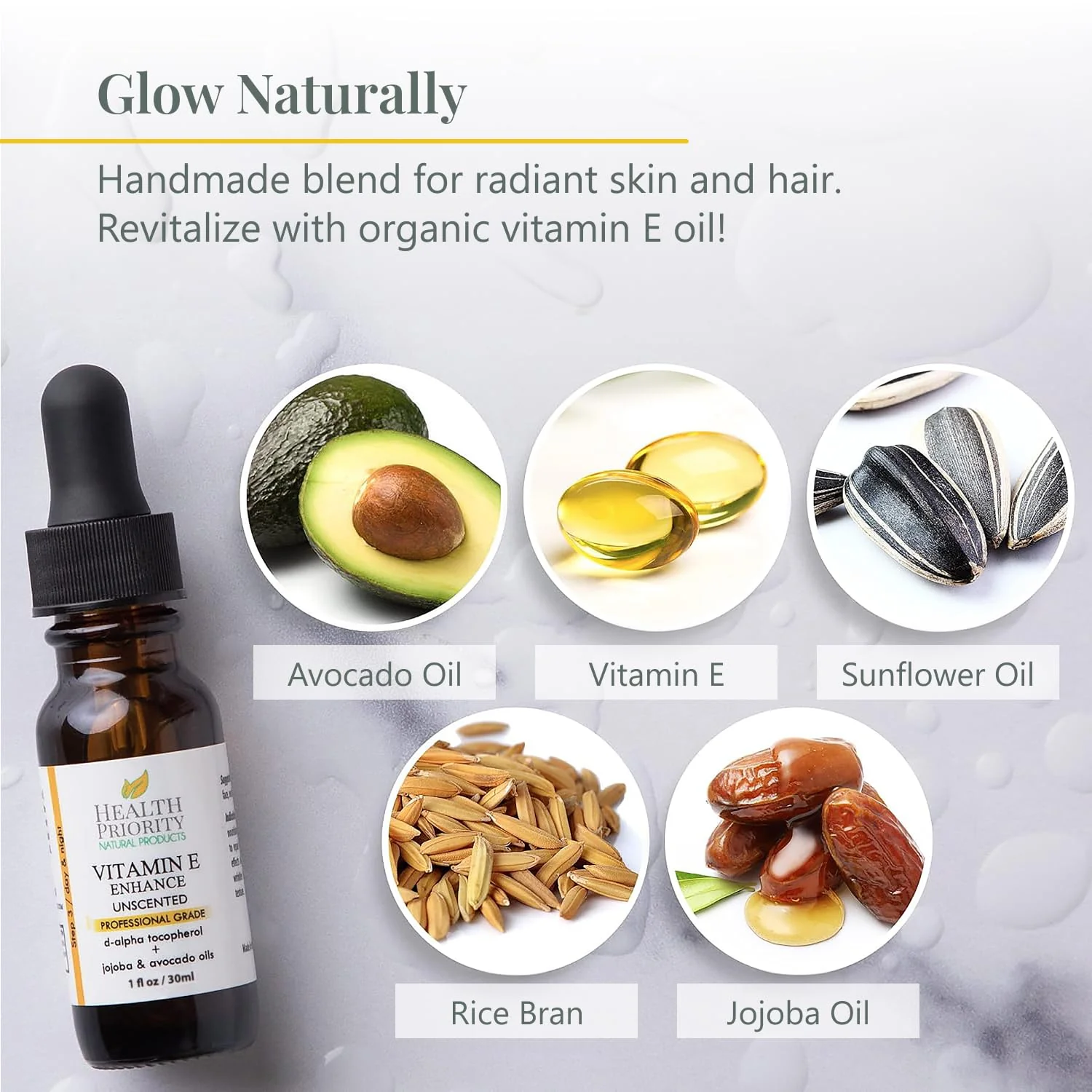 100% Natural & Organic Vitamin E Oil For Your Face & Skin, Unscented - 15,000/30,000 IU - Reduces Wrinkles & Lightens Dark Spots Which Leaves Your Skin More Youthful. Not-Too-Thick Oil, Infused With Jojoba & Avocado Oil, Makes Your Skin Soft & NON Sticky.