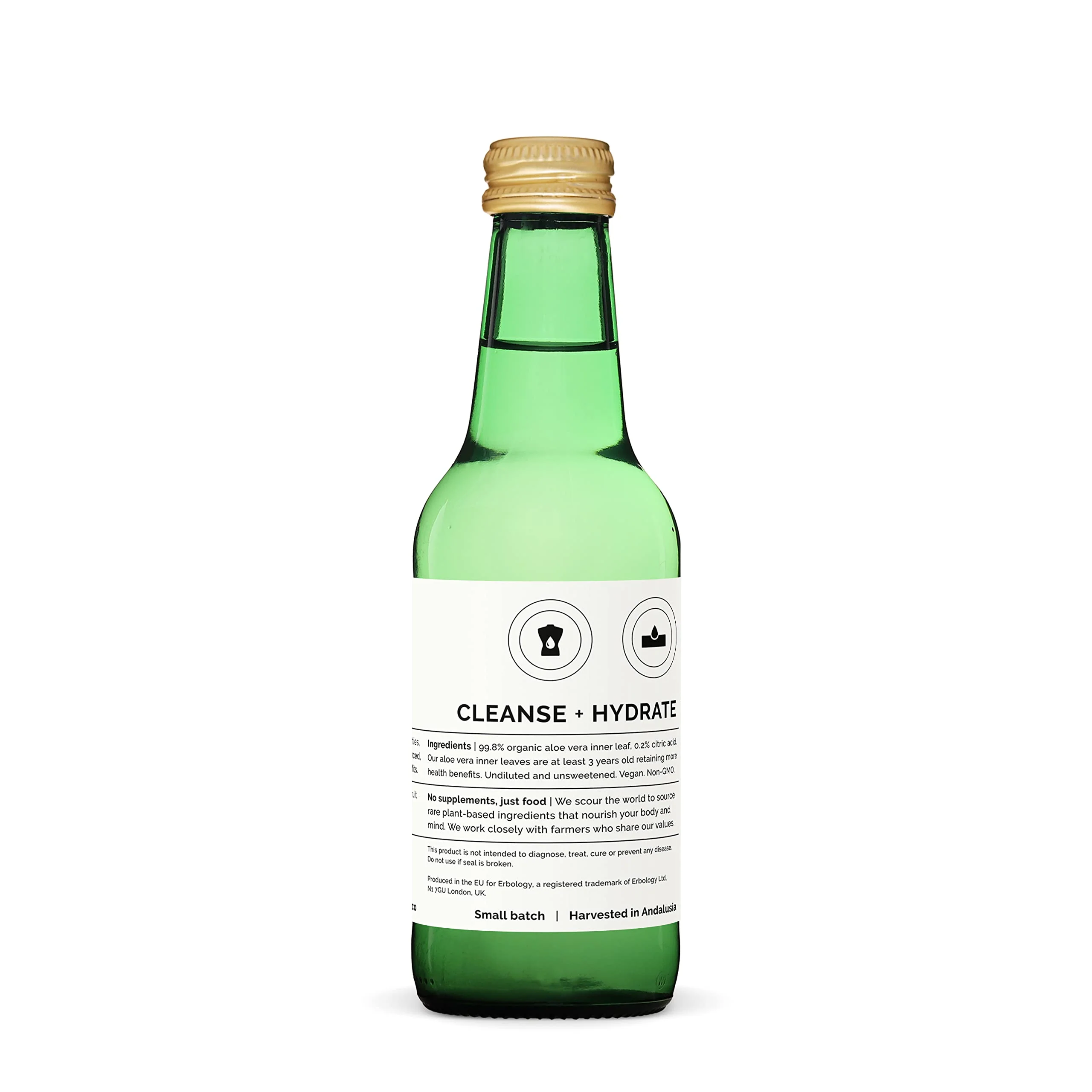 100% Organic Aloe Vera Juice 8.5 fl oz - Supports Immunity & Gut Health - Straight from Farm in Spain - Undiluted - No Added Sugar or Artificial Preservatives - Non-GMO - Recyclable Glass Bottle - Image 5