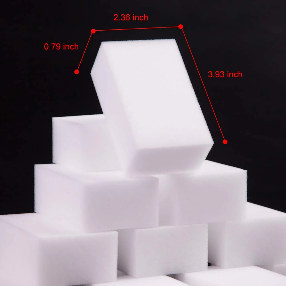 100 Pack Magic Sponge Eraser Extra Thick and Long Lasting Melamine Cleaning Sponges in Bulk - Multi Surface Power Scrubber Foam Cleaning Pads - Bathtub, Floor, Baseboard, Bathroom, Wall Cleaner - Image 3