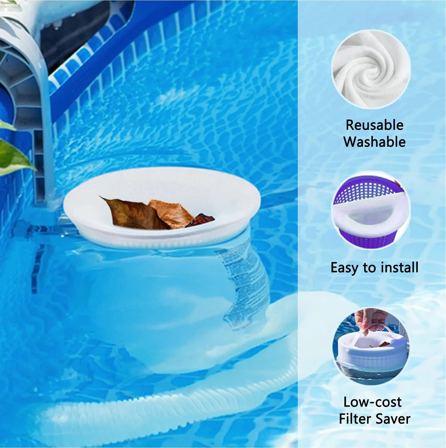 100 Pack Pool Skimmer Socks, Pool Filter Socks Works Perfect with Pool Skimmer for Inground and Above Ground Pool Skimmer Basket/ Hot Tub Filter, Ultra Fine Mesh Socks Filter Debris and Leaves - Image 4