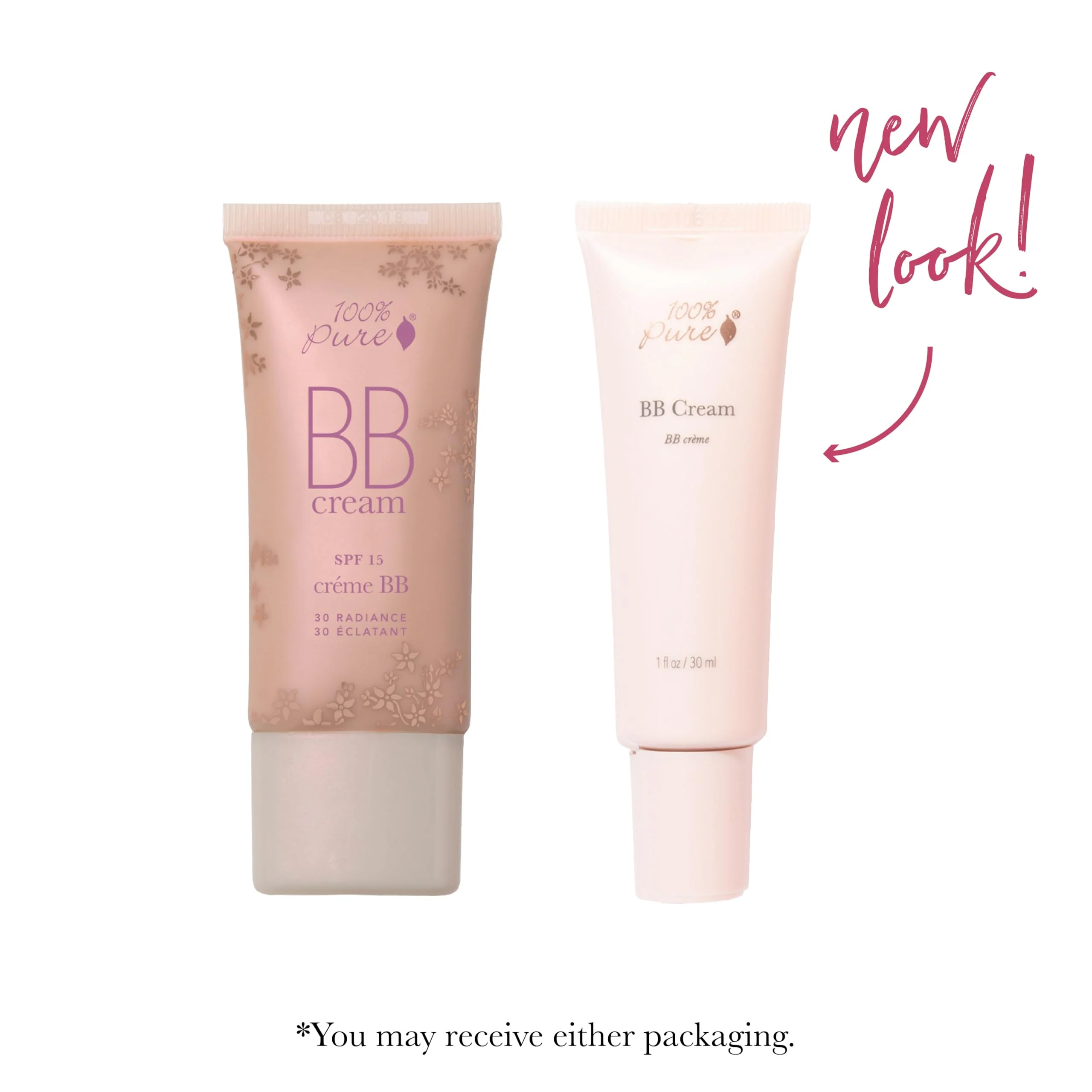 100% PURE BB Cream Shade 30 Radiance Full Face Coverage Skin Care & Glow - All-In-One Primer Concealer & Foundation Makeup - Shimmery, Dewy Youth Tan Color w/Warm Golden Undertone - Vegan - 1 Fl Oz - Image 7
