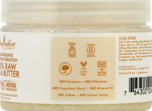 100% Raw Shea Butter Intensive Hair and Skin Moisture by Shea Moisture for Unisex - 10.5 oz Oil - Image 3