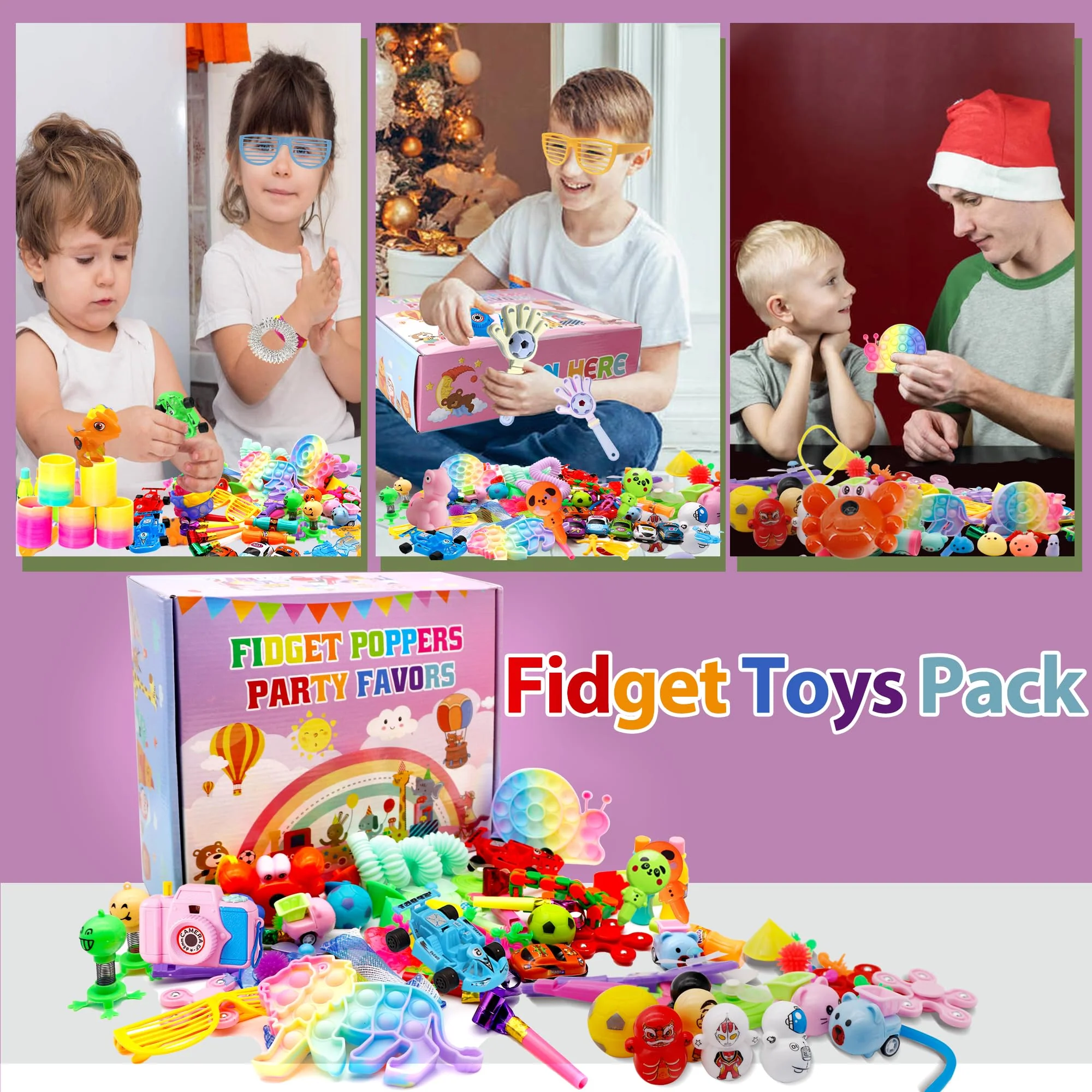 1000+ PCS Party Favors for Kids, Fidget Toys Pack, Birthday Gift,Christmas Stocking Stuffers,Christmas Gift,Treasure Box, Goodie Bag Stuffers, Carnival Prizes,Pinata Filler Sensory Toy for Classroom - Image 4