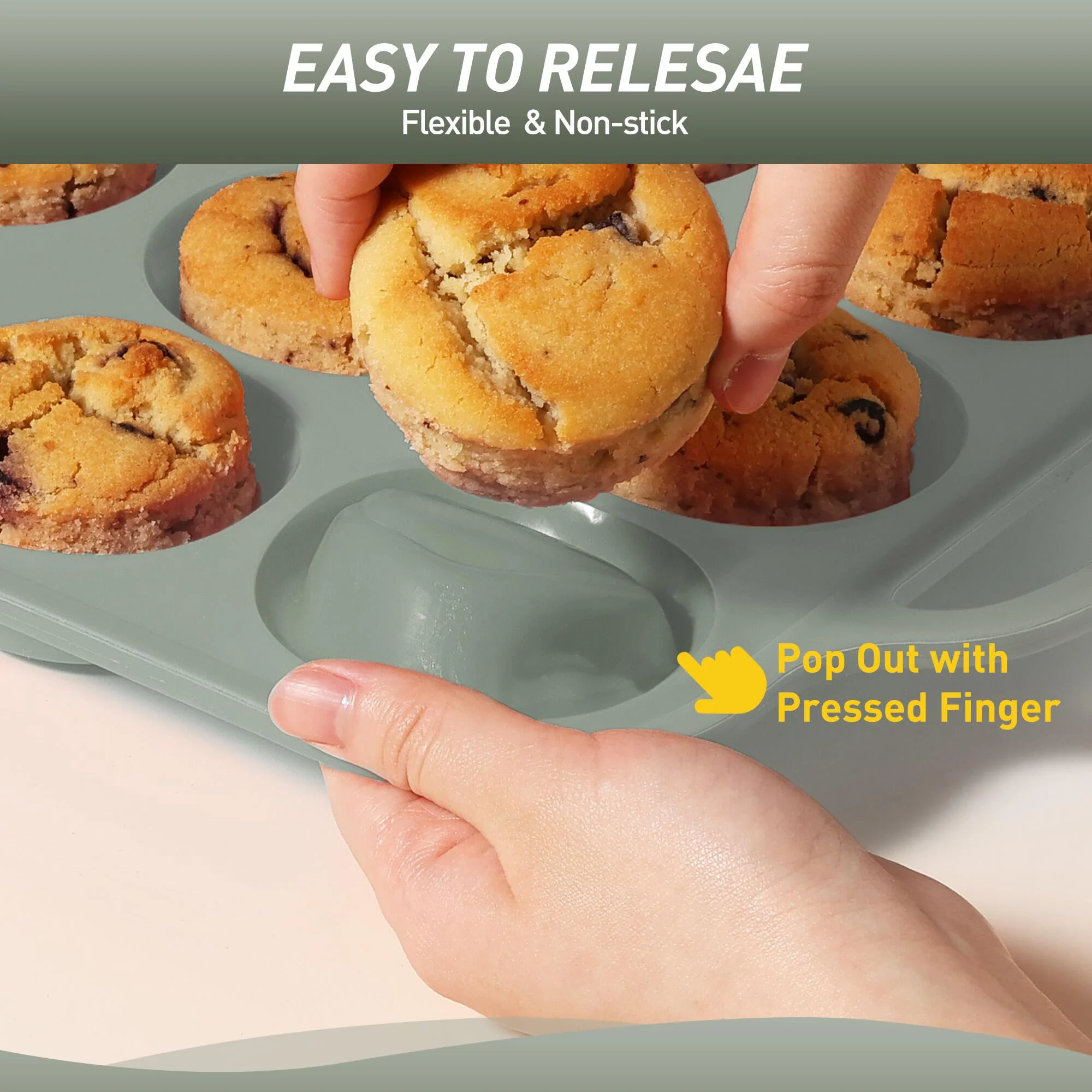 12 Cups Silicone Muffin Pan with Metal Reinforced Frame Cupcake Pan Tray Egg Molds Parents Stepdad Pawpaw Who Want Nothing Everything Future Groom Bride Law Christmas Xmas Happy Birthday Gifts Ideal - Image 6