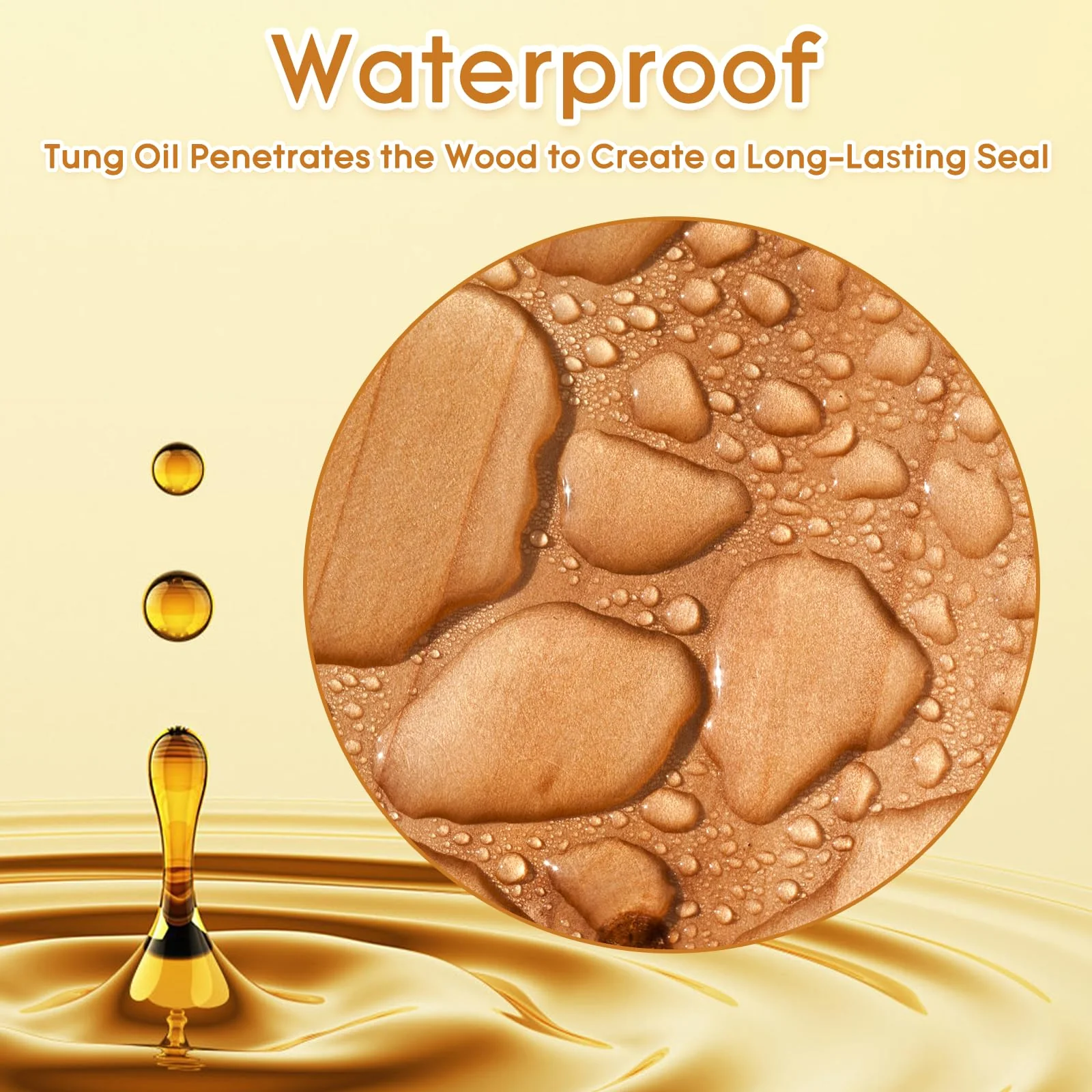 128 OZ Pure Tung Oil for Wood Outdoor/Indoor, Food Grade Sealer, 1 Gallon Tung Oil Finish, Waterproof Wood Oil for Furniture, Cutting Board, Teak, Floor — Food Safe, Indoor Use - Image 7