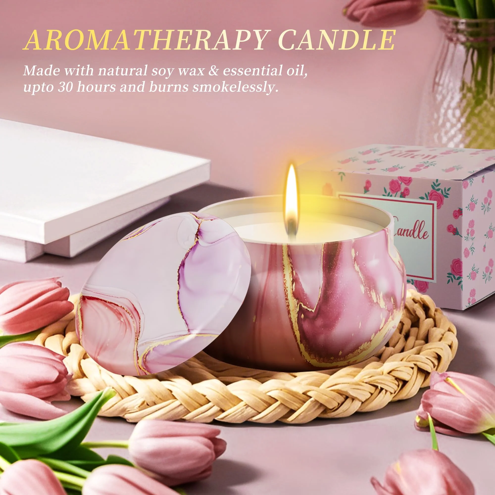 15PCS Birthday Gifts for Women, Relaxing Spa Basket With Luxury Flannel Blanket and 40 oz Tumbler - Care Package for Her, Mom, Wife, Friends - Valentine's, Mother's Day, Christmas - Image 5