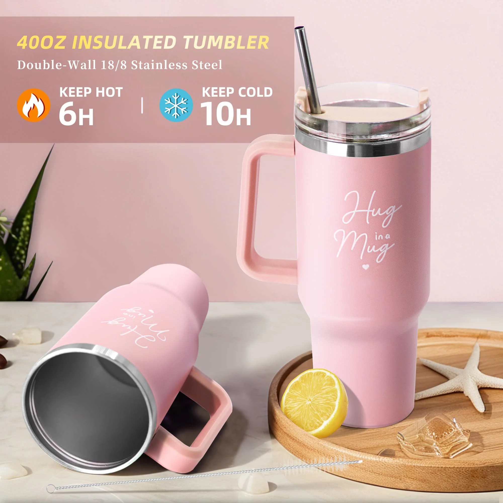 15PCS Birthday Gifts for Women, Relaxing Spa Basket With Luxury Flannel Blanket and 40 oz Tumbler - Care Package for Her, Mom, Wife, Friends - Valentine's, Mother's Day, Christmas - Image 7