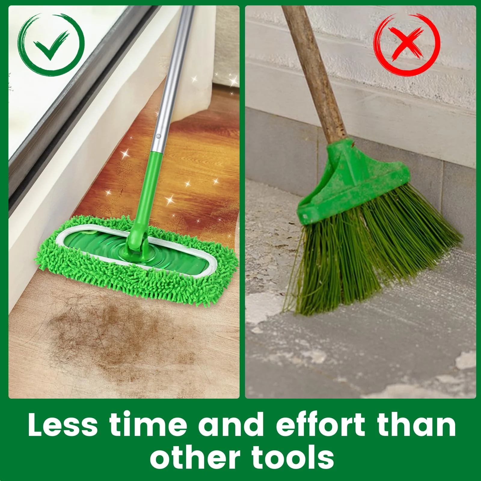 15Pcs Reusable Microfiber Mop Pads Compatible with Sweeper Mop, Replacement Wet Mopping pad Refills & Washable Dry Sweeping Cloths for Surface/Hardwood Floor Cleaning - Image 3
