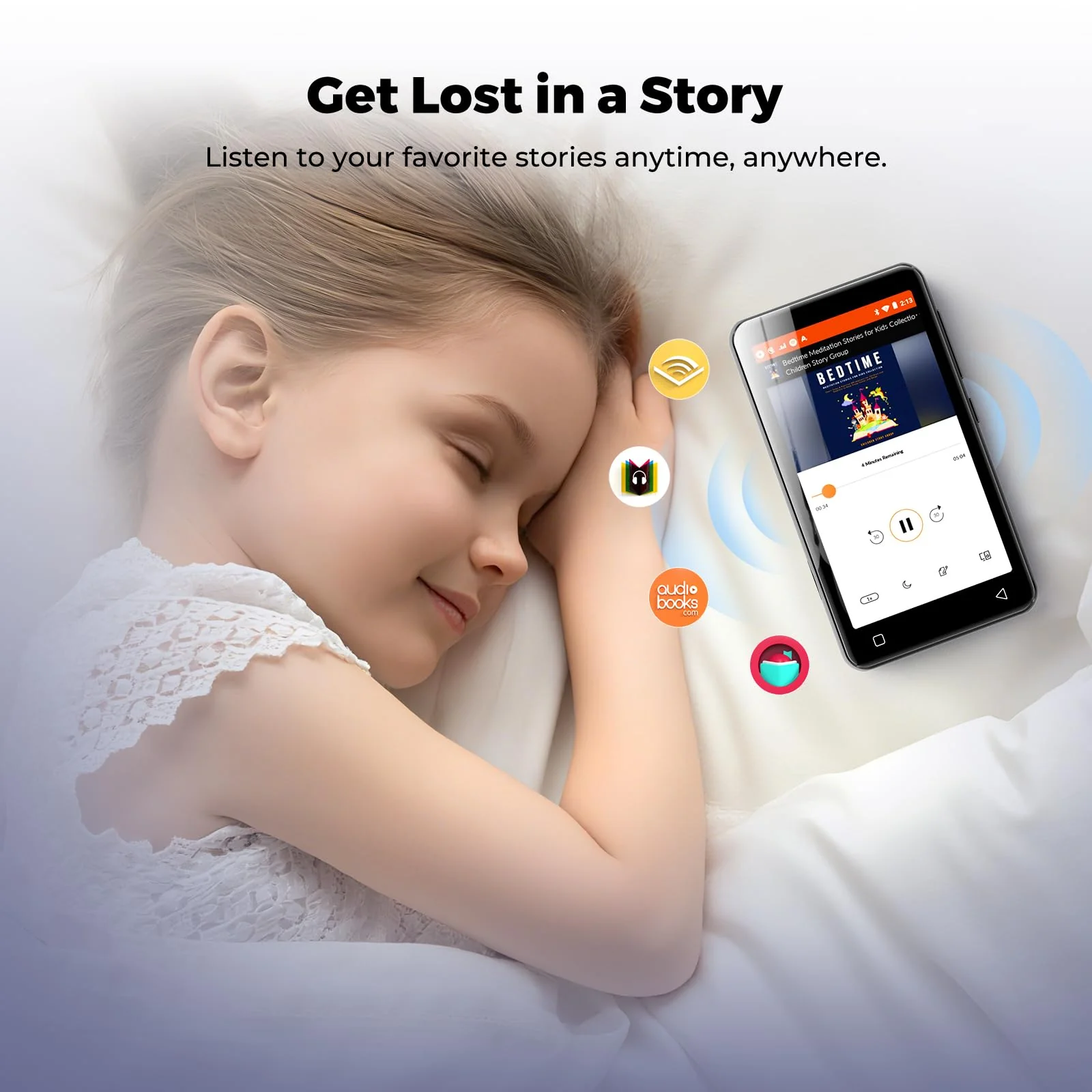 160GB MP3 Player with Bluetooth and WiFi, innioasis Music Player with Spotify,Pandora,Amazon Music,4" Touch Screen Android MP4 MP3 Player for Kids with Libby,Audible,Spotify Kids(Black) - Image 6