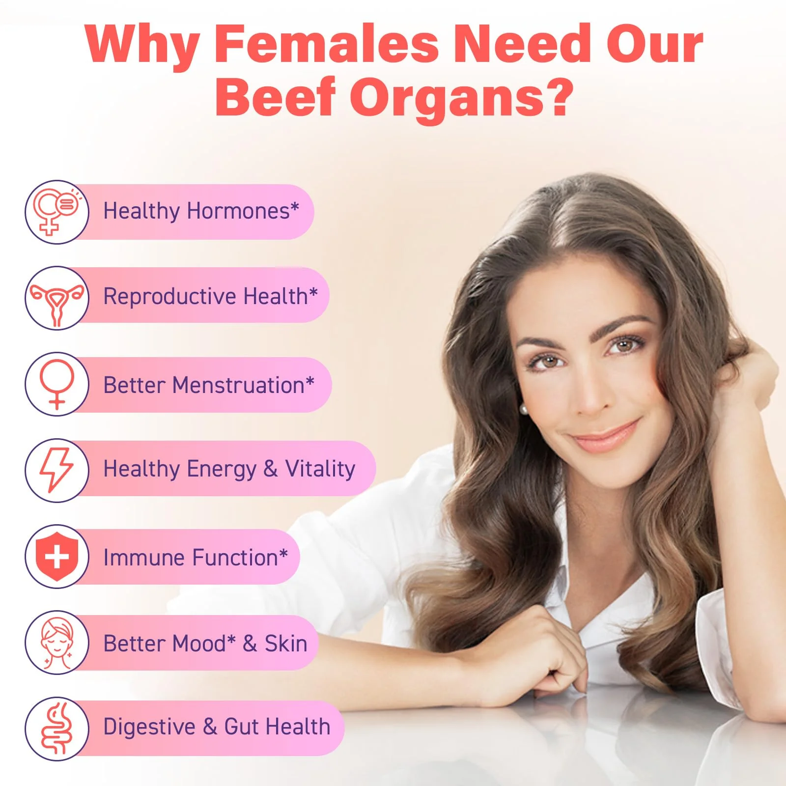 (180 Gummies) Beef Organ Supplement for Women - 5300mg Beef Liver, Kidney, Uterus & 10 More, for Hormone Balance, Menstruation, Energy, Immunity, Gut & Skin Health - 100% Grass Fed & Pasture Raise - Image 7
