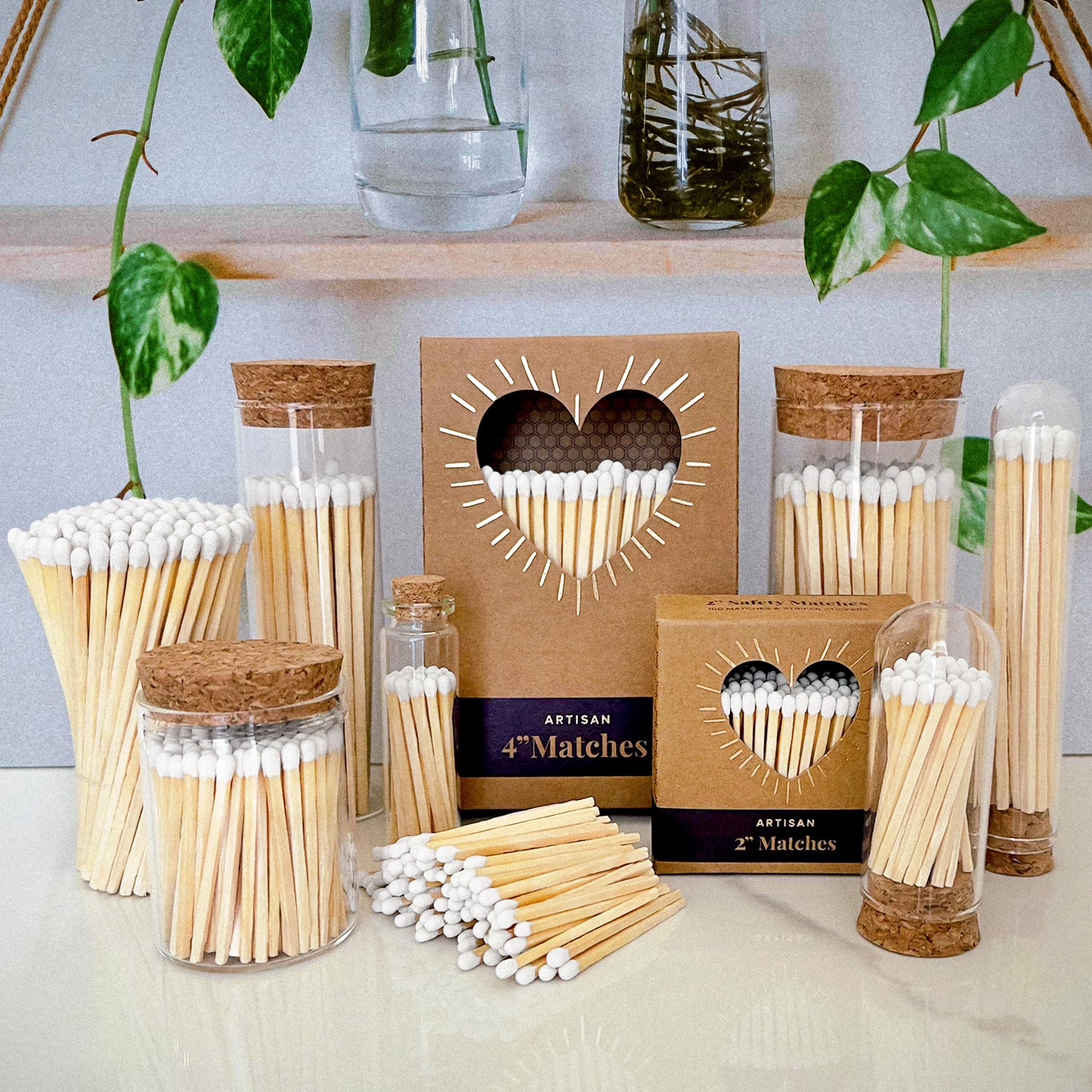 2" Classic White Tip Safety Matches | 300+ Bulk Artisan Matchsticks with Bumble Striker Stickers by Thankful Greetings | Decorative Candle Accessories | Unique & Fun for Home Decor, Gifts, & Events - Image 4