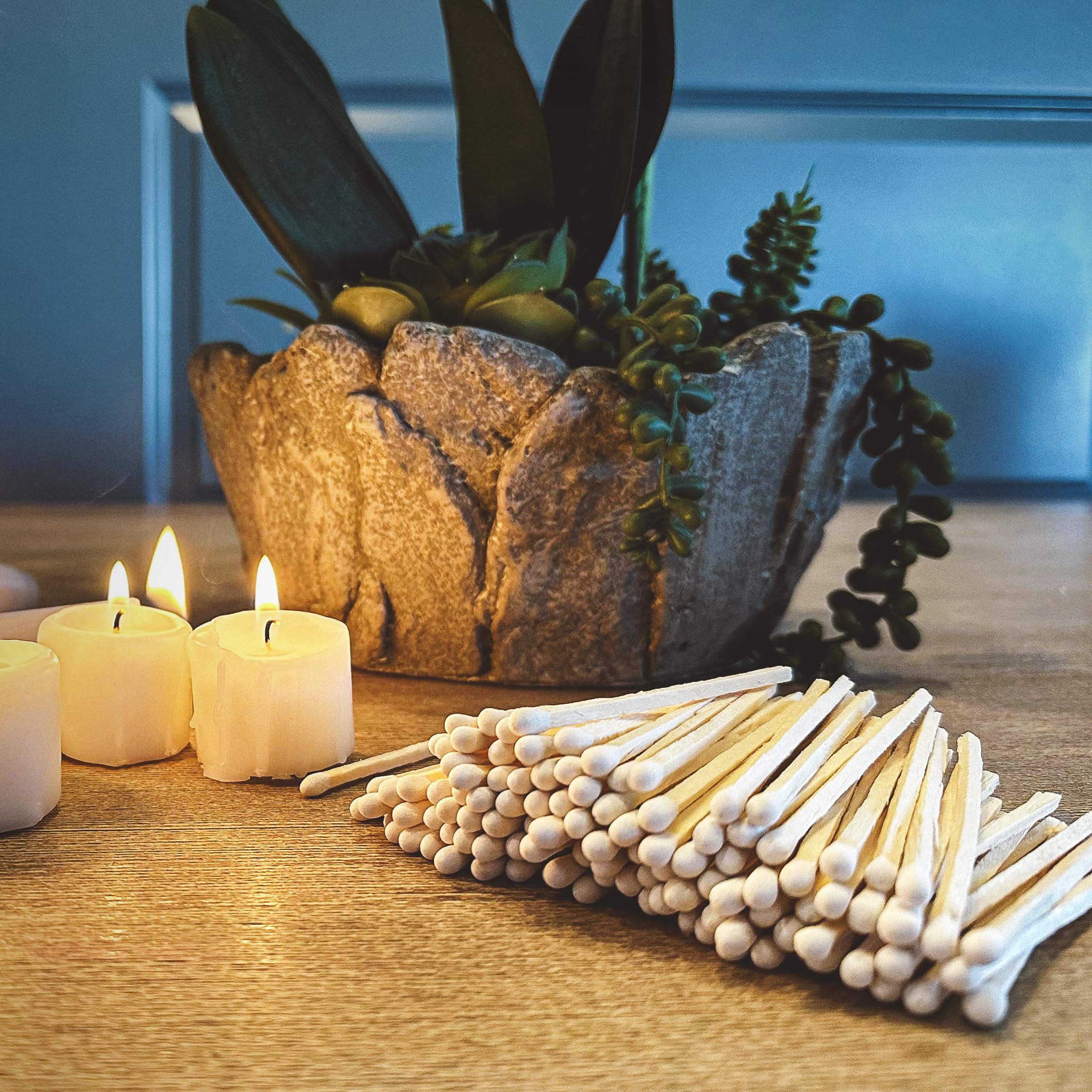 2" Classic White Tip Safety Matches | 300+ Bulk Artisan Matchsticks with Bumble Striker Stickers by Thankful Greetings | Decorative Candle Accessories | Unique & Fun for Home Decor, Gifts, & Events - Image 5