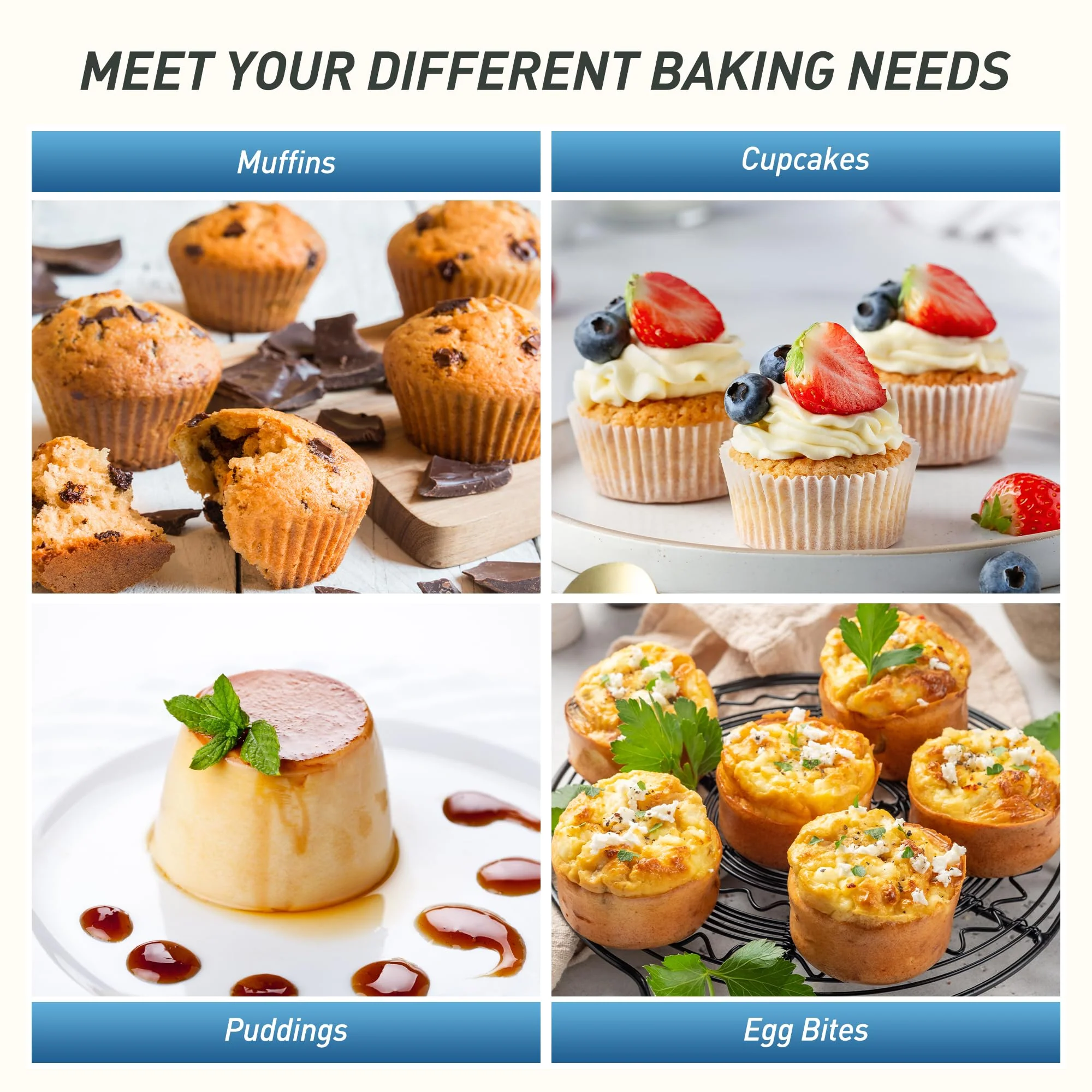 2 Pack 12 Cups Silicone Muffin Pan with Metal Reinforced Frame Regular Size Silicone Molds Cupcake Cake Baking Pans Cookie Baking Chocoflan Cupcake Mold Muffin Tin Tart Pans Necessities Cookware - Image 3