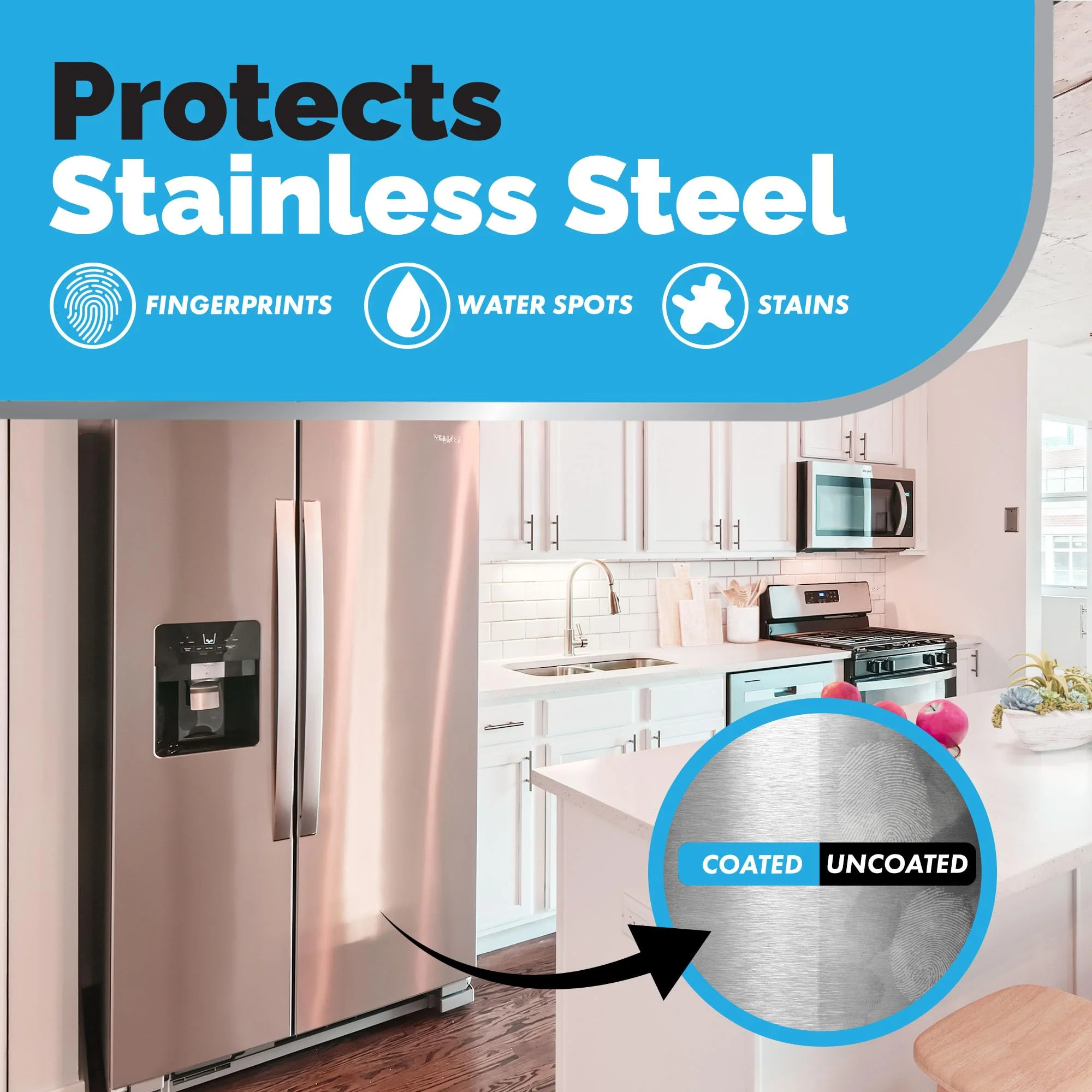 2 Pack [12 Oz] Home Ceramic Coating Spray Kit - Shine, Seal & Protect Kitchen & Bath Surfaces - High Shine - Repels Stains & Grime Effortlessly - Use on Stainless Steel, Sinks, Countertops, Glass - Image 3