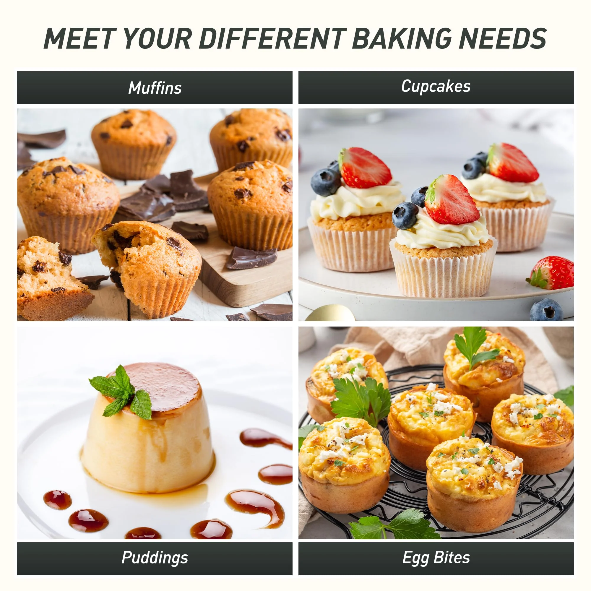 2 Pack 6 Cups Silicone Mini Muffin Pan with Metal Reinforced Frame Silicone Molds Cupcake Cake Baking Pans Cookie Baking Chocoflan Cupcake Mold Cake Molds Kitchen Baking Mom Gift Home Essentials - Image 3