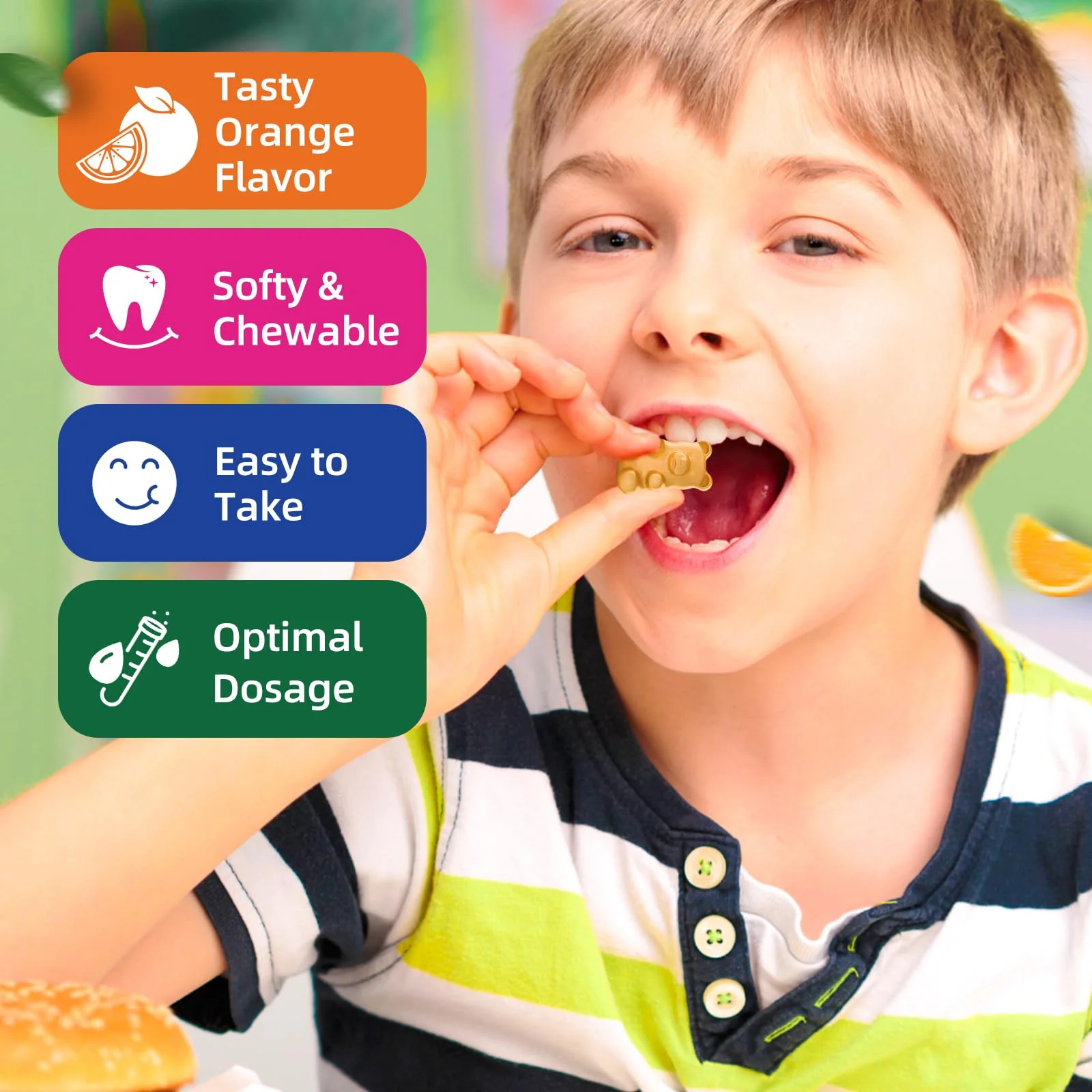 2 Pack Calm Magnesium Gummies for Kids - Magnesium Glycinate Supplement for Sleep, Brain, Immune & Bone Health - Great Tasting Magnesium Gummies for Adults & Kids - Sugar Free Orange - Image 6