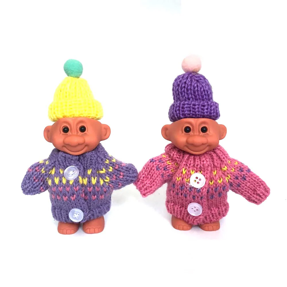 2 Pack Cute Troll Dolls Lighter Case Silicone Funny Mini Dolls Lighter Sleeve with Sweater &Hat for 3.2in Regular Lighter (Lighter not Included) (Purple & Pink) - Image 9