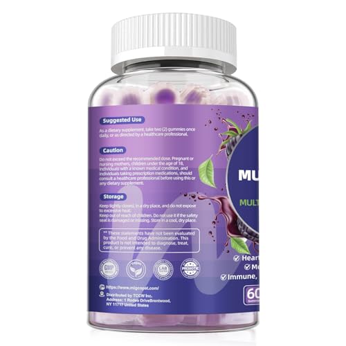 2-Pack Multivitamin for Men, Mens Multivitamins Gummies w/Omega-3, Probiotics, Inositol, Folate, Male Support Blend, Vitamins A, C, D, E, B - Support Heart, Brain, Muscle, Energy, Sugar-Free Gummy - Image 2