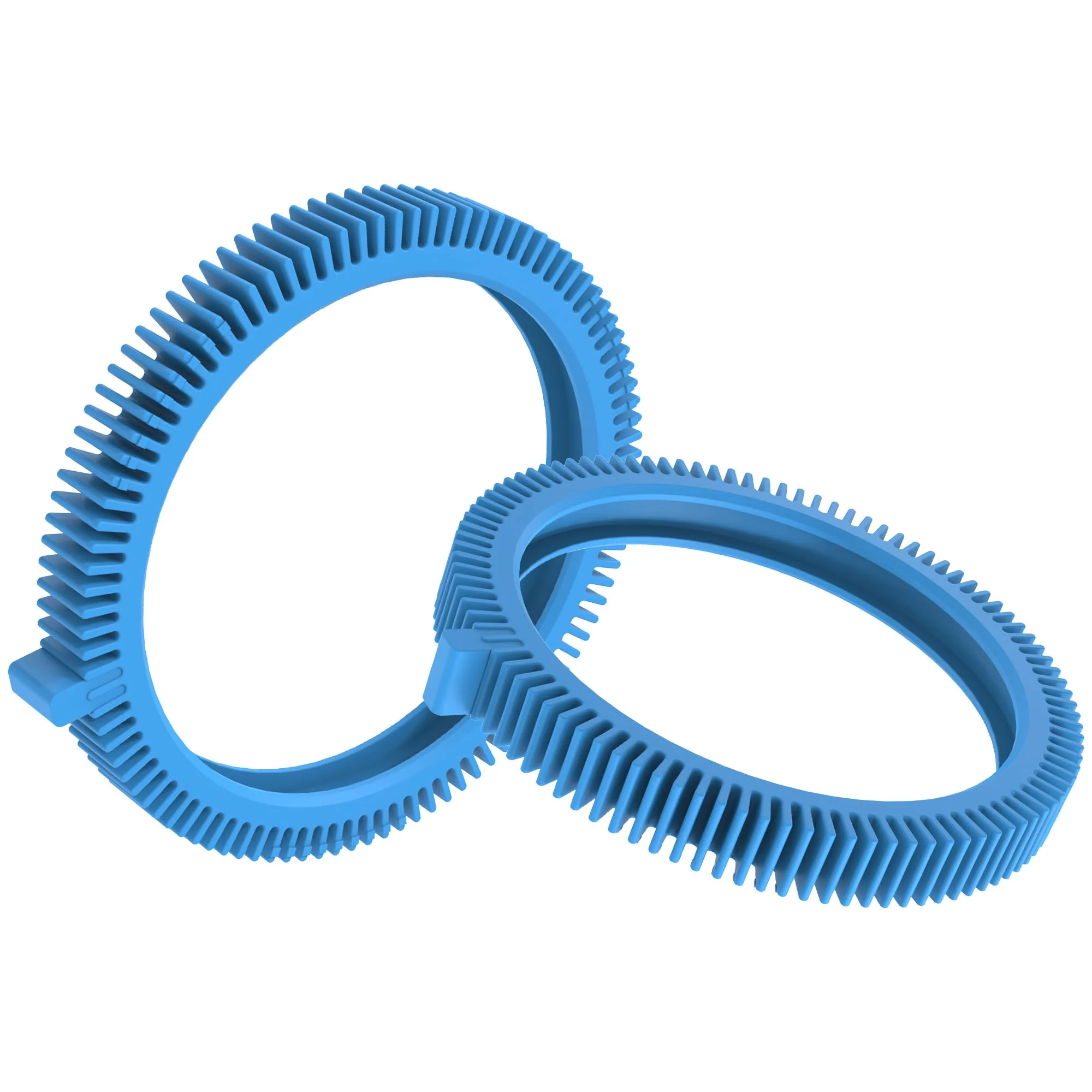 2 Pack Pool Cleaner Tires 896584000-143 Fits for Poolvergnuegen Pool Cleaner Parts - 896584000-143 Blue Front Tire Kit with Super Hump By AMI PARTS - Image 2