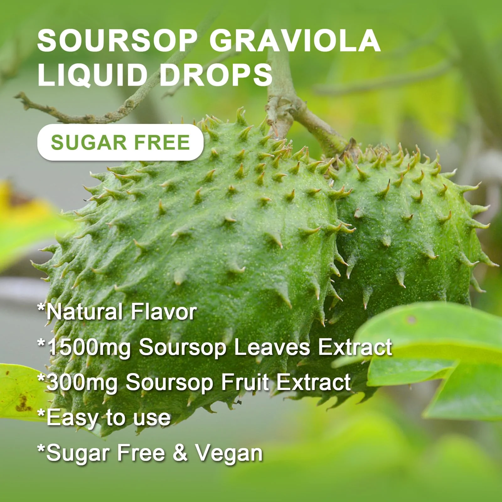 (2 Pack) Soursop Graviola Liquid Drops - 1800mg Soursop Extract - High Absorption Sour sop Bitters Liquid for Cell Support & Regeneration, Immune Support, Antioxidant, Relaxation, Sugar Free - 1 Fl Oz - Image 6