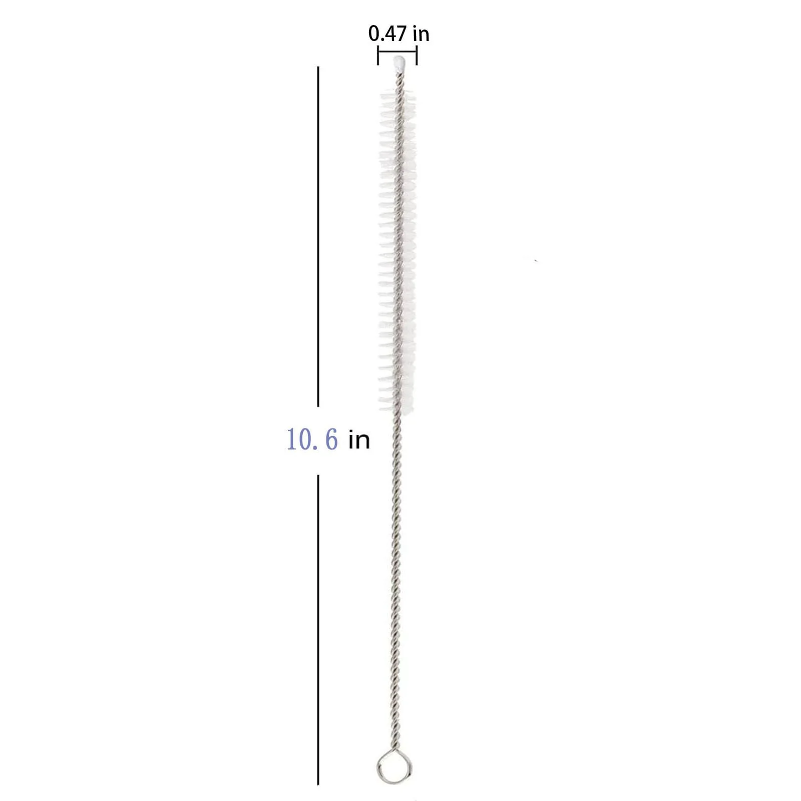 2 Pack Straw Cleaner Brush, Reusable Metal Handles Straw Cleaner Brush Extra Long for Stanley Mug 40, 30, 20 oz, 10mm Wide for Sippy Cup, Water Bottle and Tubes (Clear+Clear) - Image 2