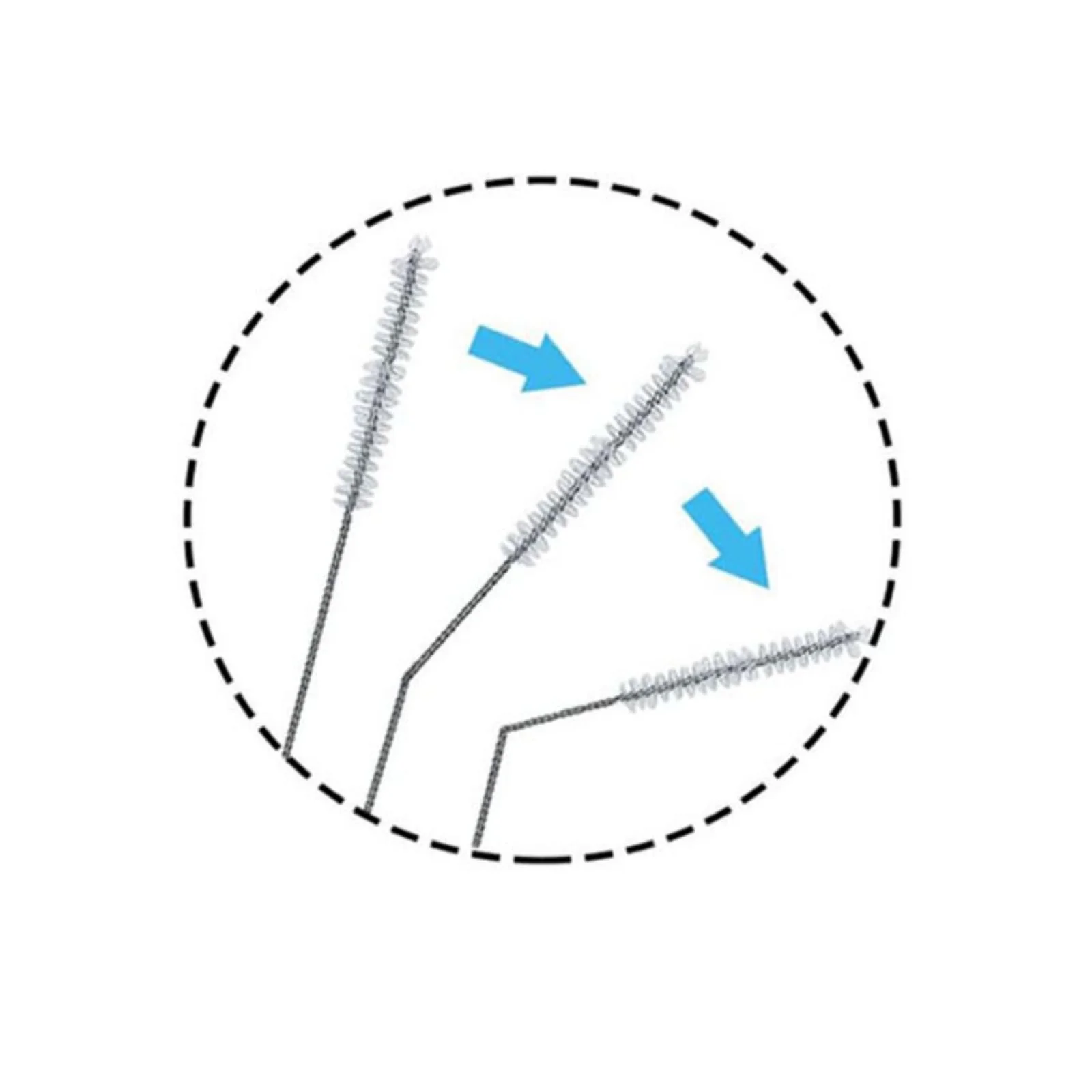 2 Pack Straw Cleaner Brush, Reusable Metal Handles Straw Cleaner Brush Extra Long for Stanley Mug 40, 30, 20 oz, 10mm Wide for Sippy Cup, Water Bottle and Tubes (Clear+Clear) - Image 3