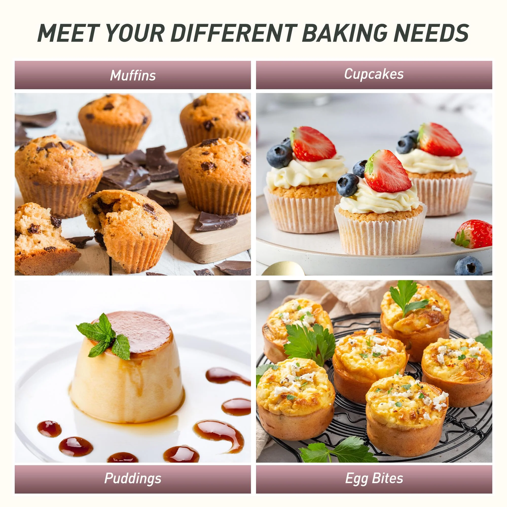 2 Packs 24 Cups Silicone Muffin Pan with Metal Reinforced Frame Mini Size Cupcake Pan Tray Egg Bites Silicone Circle Cookie Molds Muffin Tin Tart Pans Baking Sheet Set for Breakfast Sandwiches - Image 2