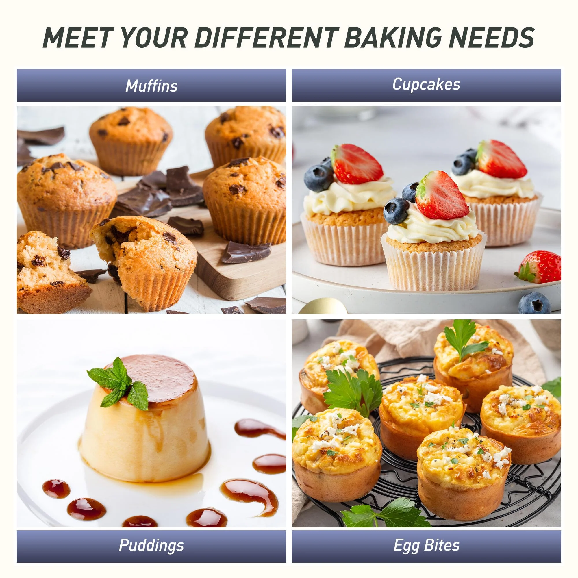 2 Packs 24 Cups Silicone Muffin Pan with Metal Reinforced Frame Mini Size Cupcake Pan Tray Egg Bites Silicone Circle Cookie Molds Muffin Tin Tart Pans Baking Sheet Set for Breakfast Sandwiches - Image 2