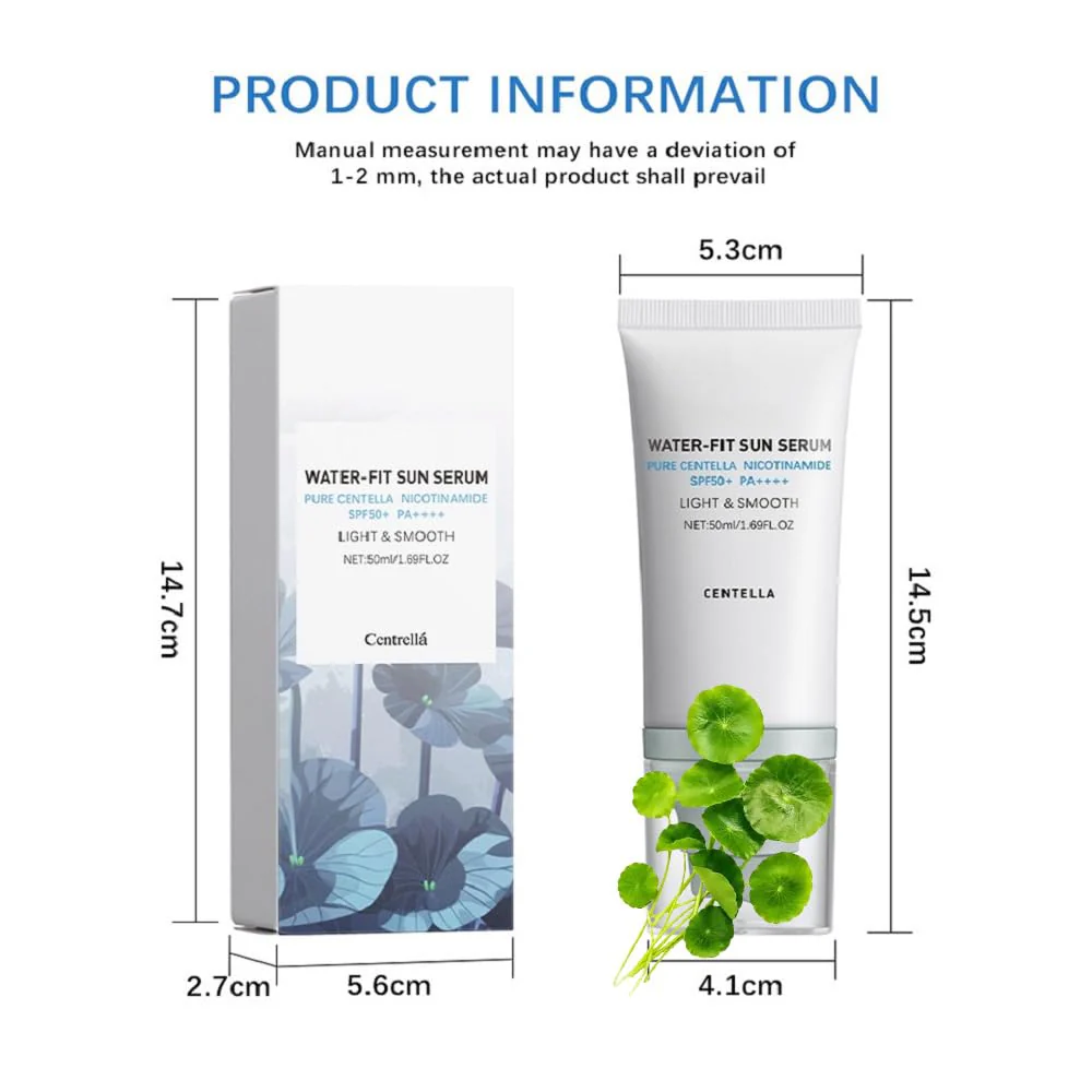 2 Pcs Centella Sunscreen,Lightweight HydratingSPF50 Centella Sunscreen for All Skin Type and UV Defense. - Image 3