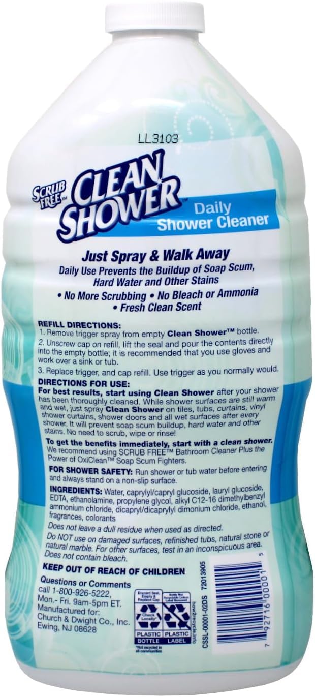 2 Set / Clean+Shower++No+Scent+Basin+Tub+and+Tile+Cleaner++60+oz.+Liquid - Image 9