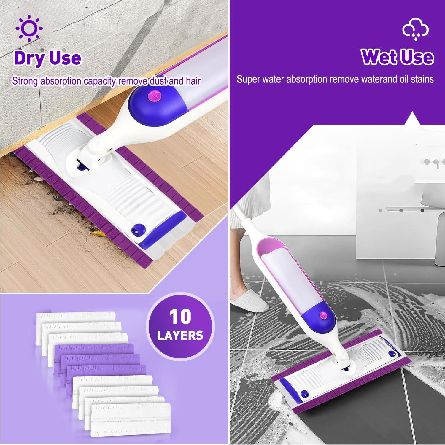 20 Count Power Mop Pads Refills for Swiffer PowerMop Multi-Surface Mopping Pad Disposable Replacement Mop Pads Compatible with Swiffer PowerMop,Safe on All Finished Floors. - Image 3
