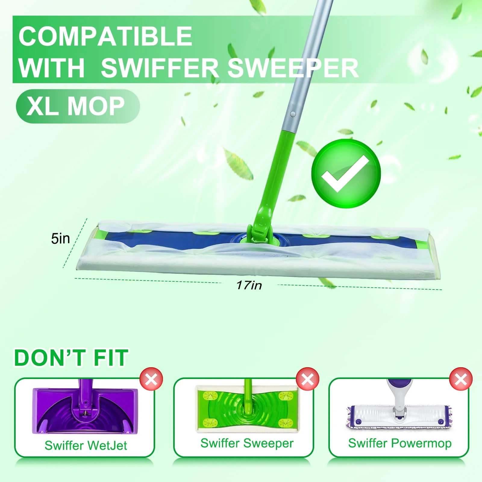 20 Count XL Wet Mopping Cloths for Swiffer Sweeper XL Mop - Disposable X-Large Wet Pad Refills - Multi-Surface Wet Wipes Mopping Pads Refill for Floor Cleaning.（Only Pads, not Including mop） - Image 7