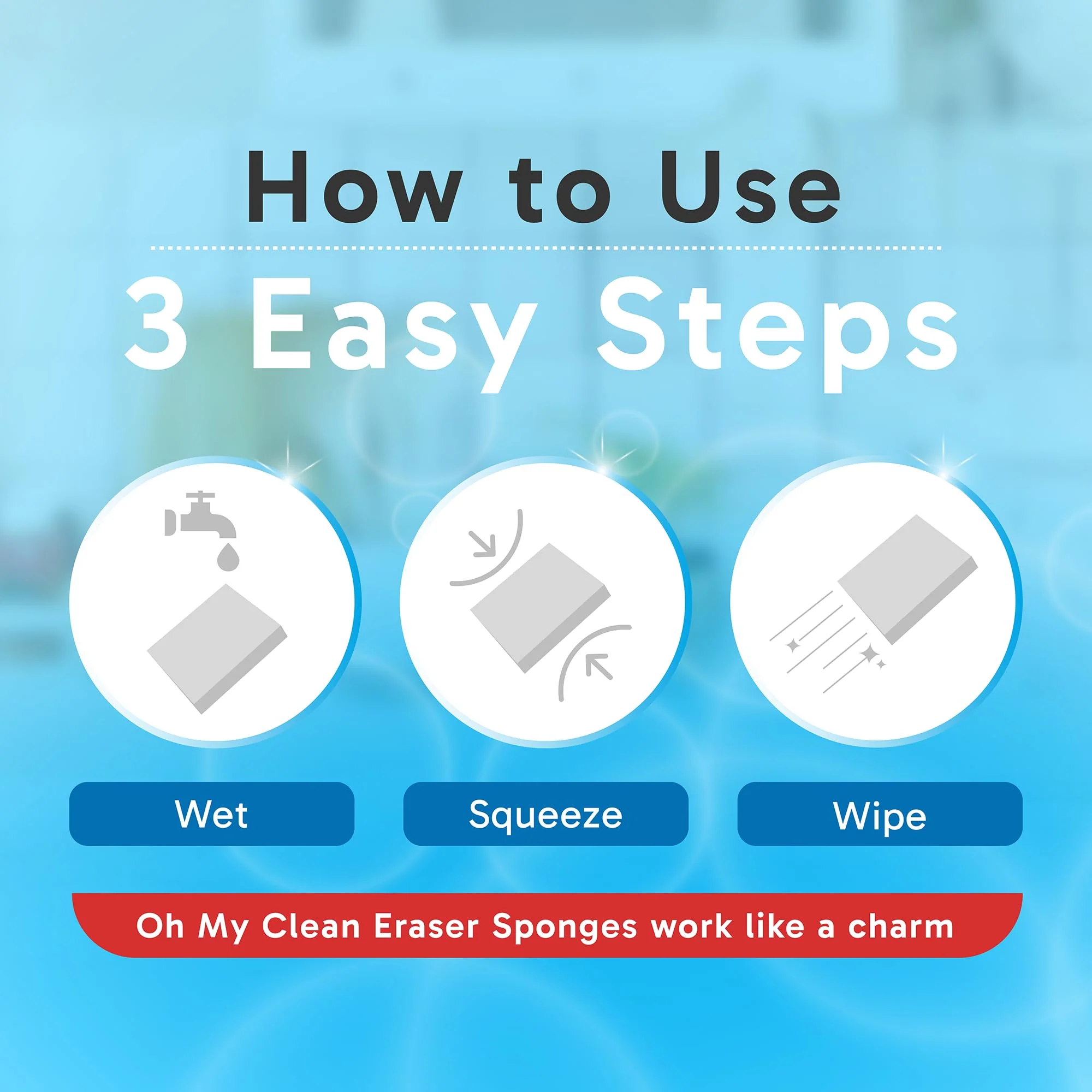 (20 Pack) Extra Large Eraser Sponge – Extra Thick, Long Lasting Magic Melamine Cleaning Sponges in Bulk – White Foam Pads for Walls, Kitchen, Bathroom, Floor & Baseboard Cleaner - Image 3