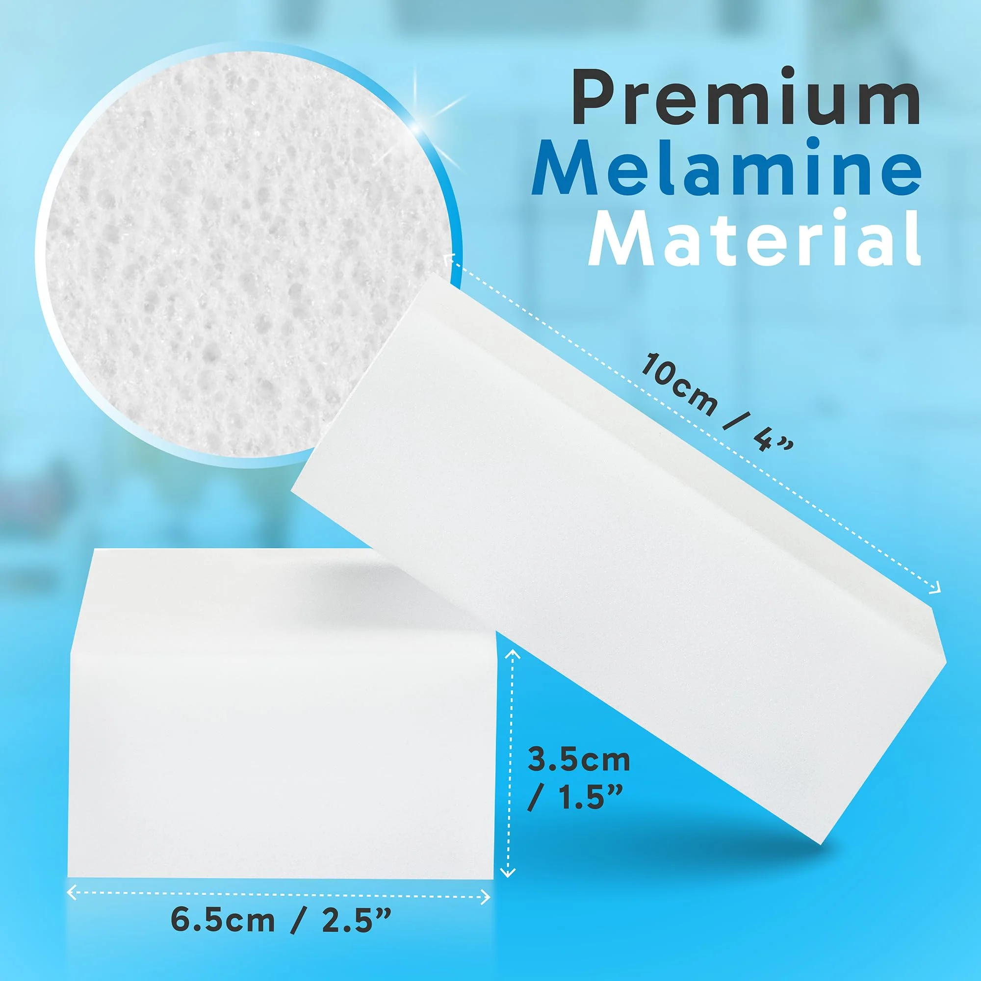 (20 Pack) Extra Large Eraser Sponge – Extra Thick, Long Lasting Magic Melamine Cleaning Sponges in Bulk – White Foam Pads for Walls, Kitchen, Bathroom, Floor & Baseboard Cleaner - Image 7