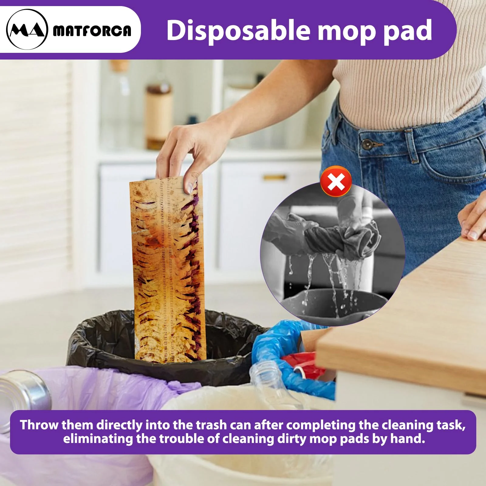 20 Pack Swiffer Power Mop Pads – Disposable Refill Wet Mop Pads for Swiffer Power Mop, Quick and Effective Cleaning for Hardwood, Tile, and Laminate Floors, Compatible with Swiffer WetJet - Image 2