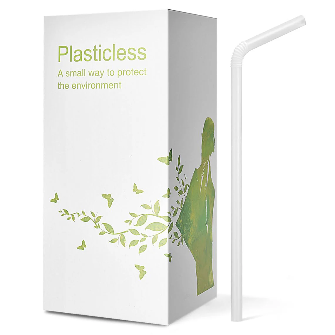 200 Count 100% Plant-Based Compostable 10.25 in Long PLA Straws-Plasticless Biodegradable Bendy Drinking Straws-A Fantastic Eco Friendly Alternative to Plastic Straw - Image 2