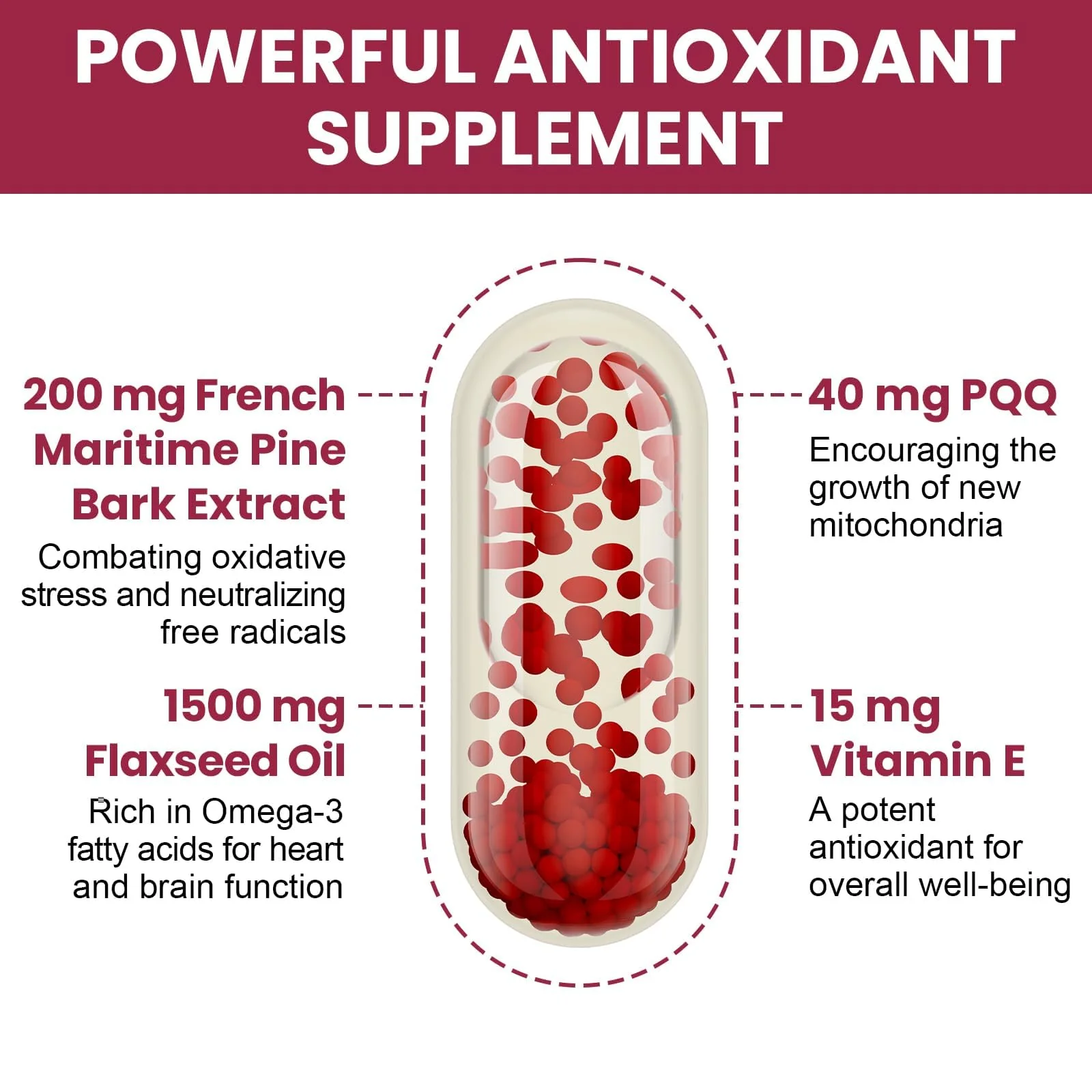 200 mg Pycnogeno with PQQ, Premium French Maritime Pine Bark Extract, Unique Dual-Delivery for Maximum Absorption, Pine Bark Extract for Vascular & Heart & Joint Function - 120 Vegan Softgels - Image 7