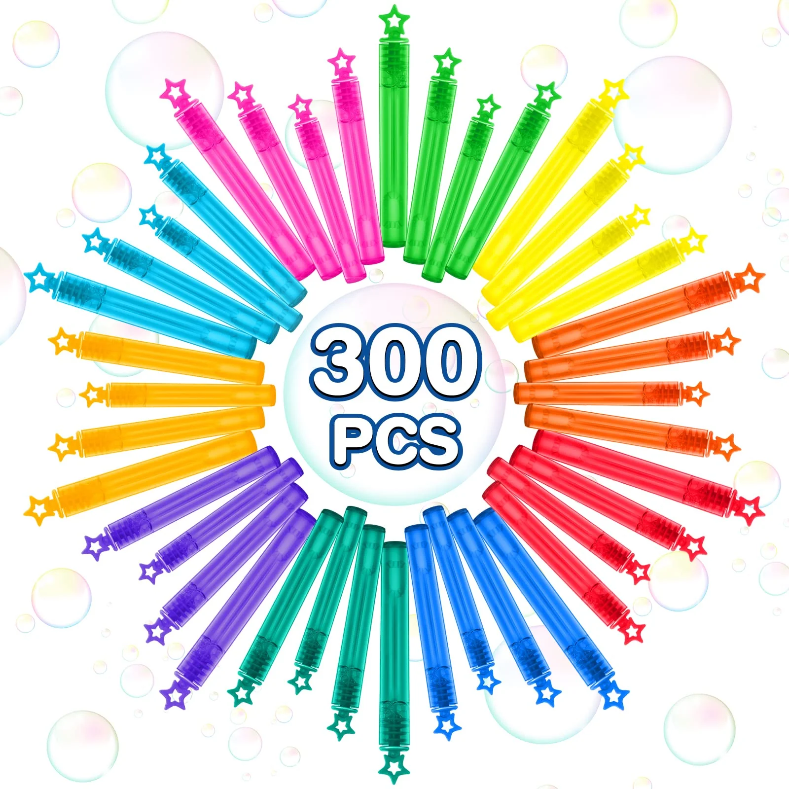 200 Pcs Mini Bubble Wands in 10 Colors, Bulk Party Favors for Kids, Themed Birthday, Christmas, New Year, Valentine, Carnival, School Classroom Prizes for Boys & Girls, Ideal Goodies Bags Stuffers - Image 6