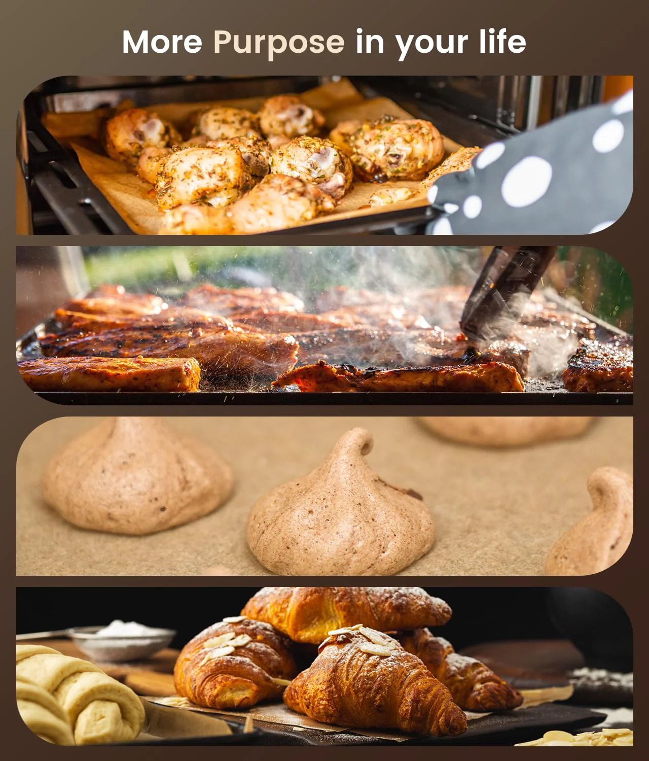 200 Pcs Parchment Paper Sheets, 9x13 In Non-Stick Precut Baking Parchment for Baking, Grilling, Air Fryer, Steaming, and More (Unbleached) - Quarter Sheet Size, Perfect for Bread, Cakes, Cookies - Image 3